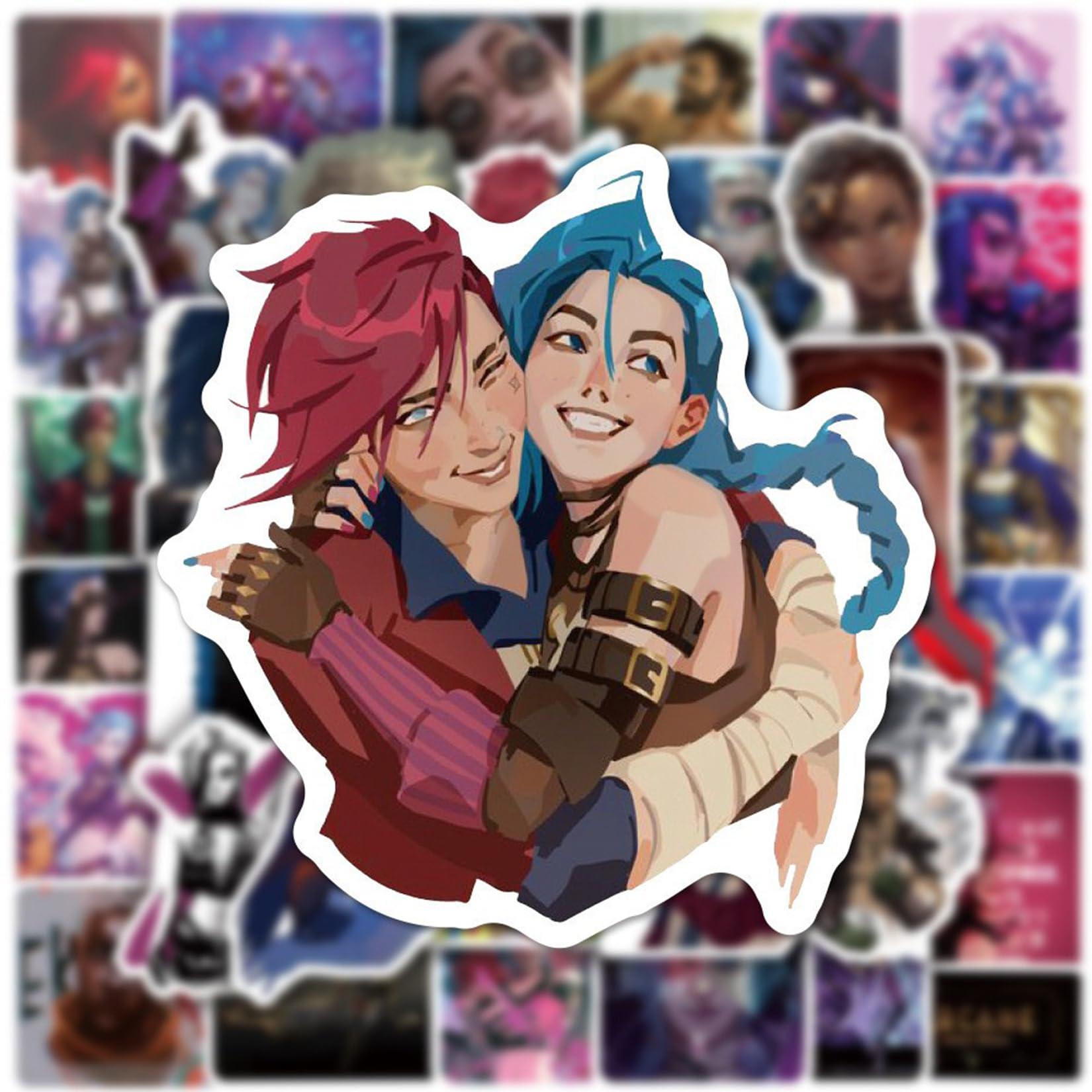 50Pcs Cartoon Arcane：League of Legends Waterproof Stickers for Water Bottle Cup Laptop Bike Skateboard Luggage Box Vinyl Graffiti Patches BREH - Image 5