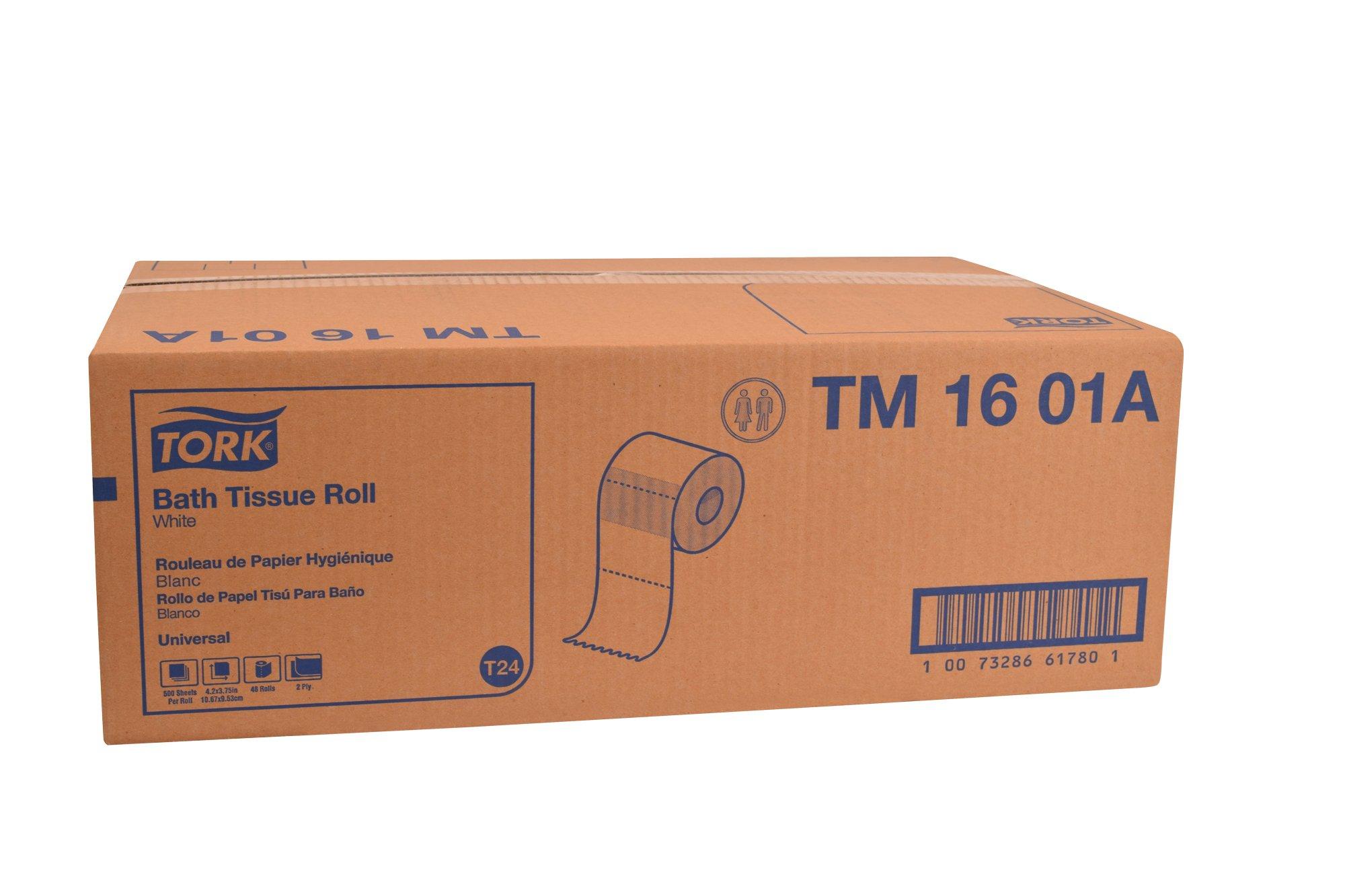 Tork Universal Bath Tissue Roll, 2-Ply, 48 rolls, 500 sheets, TM1601A, White - Image 9