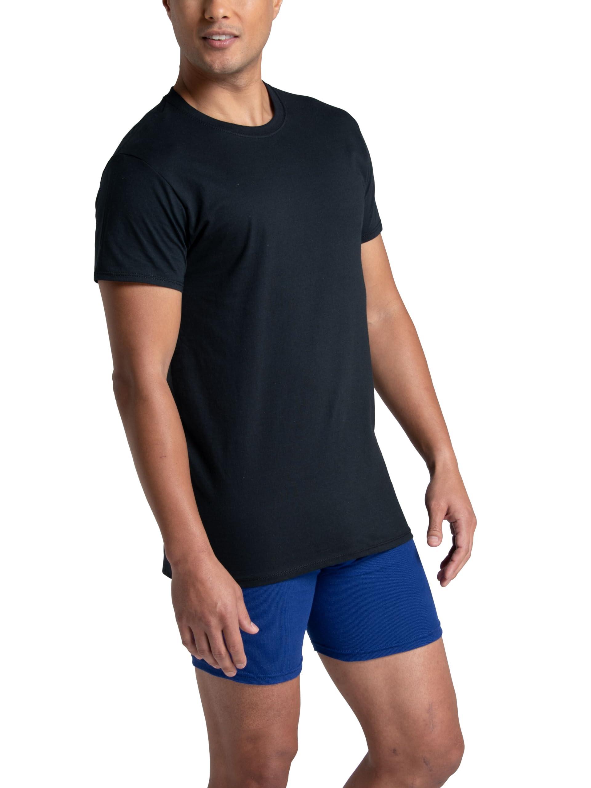 Fruit of the Loom Men's Undershirts, Moisture Wicking & Tag Free, Short Sleeve Crew T-Shirts - Image 2