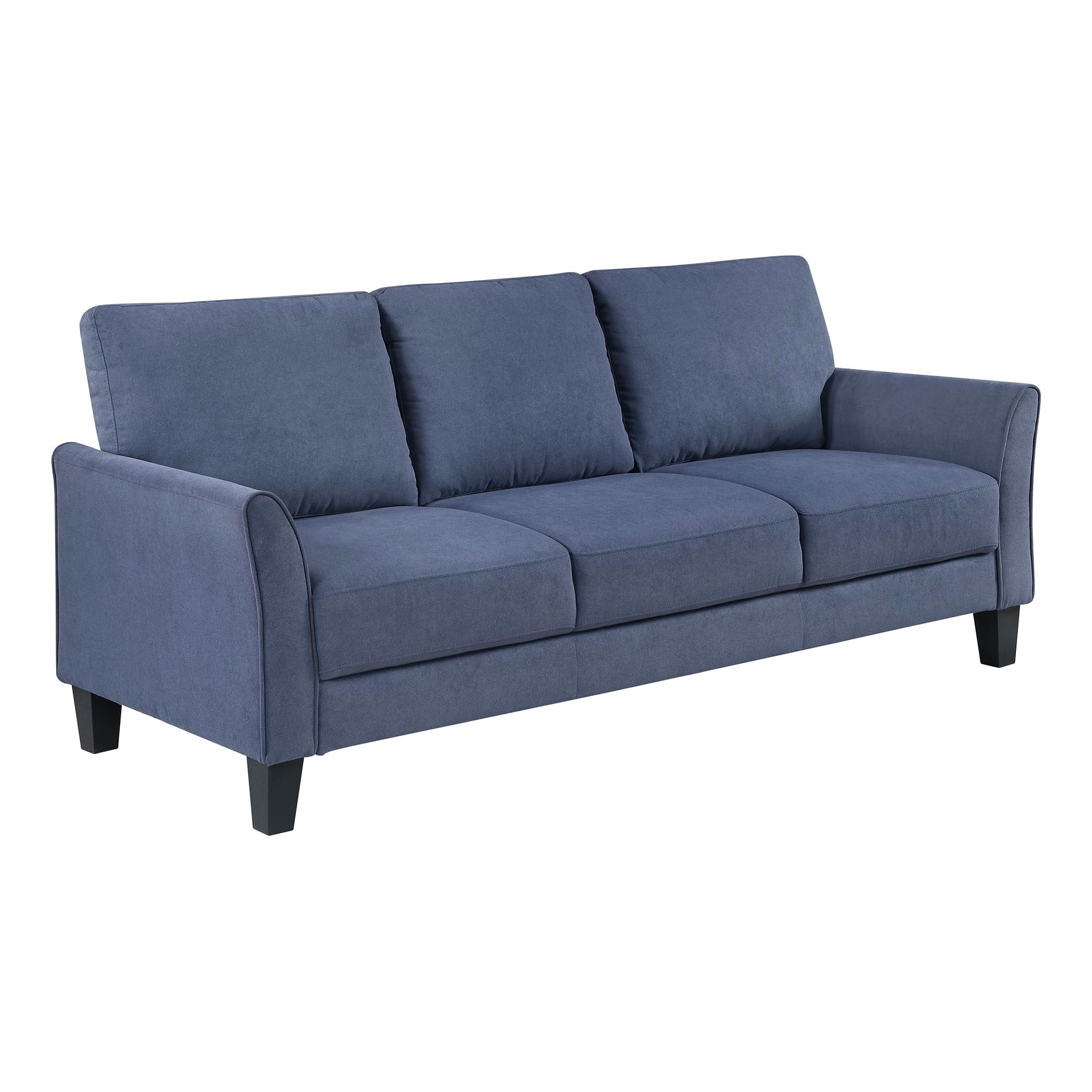 Lexicon Sofa, Modern Living Room Couch, Textured Fabric Upholstered Couch for Living Room/Bedroom/Office/Apartment, 78.5" Sofa, Blue - Image 6