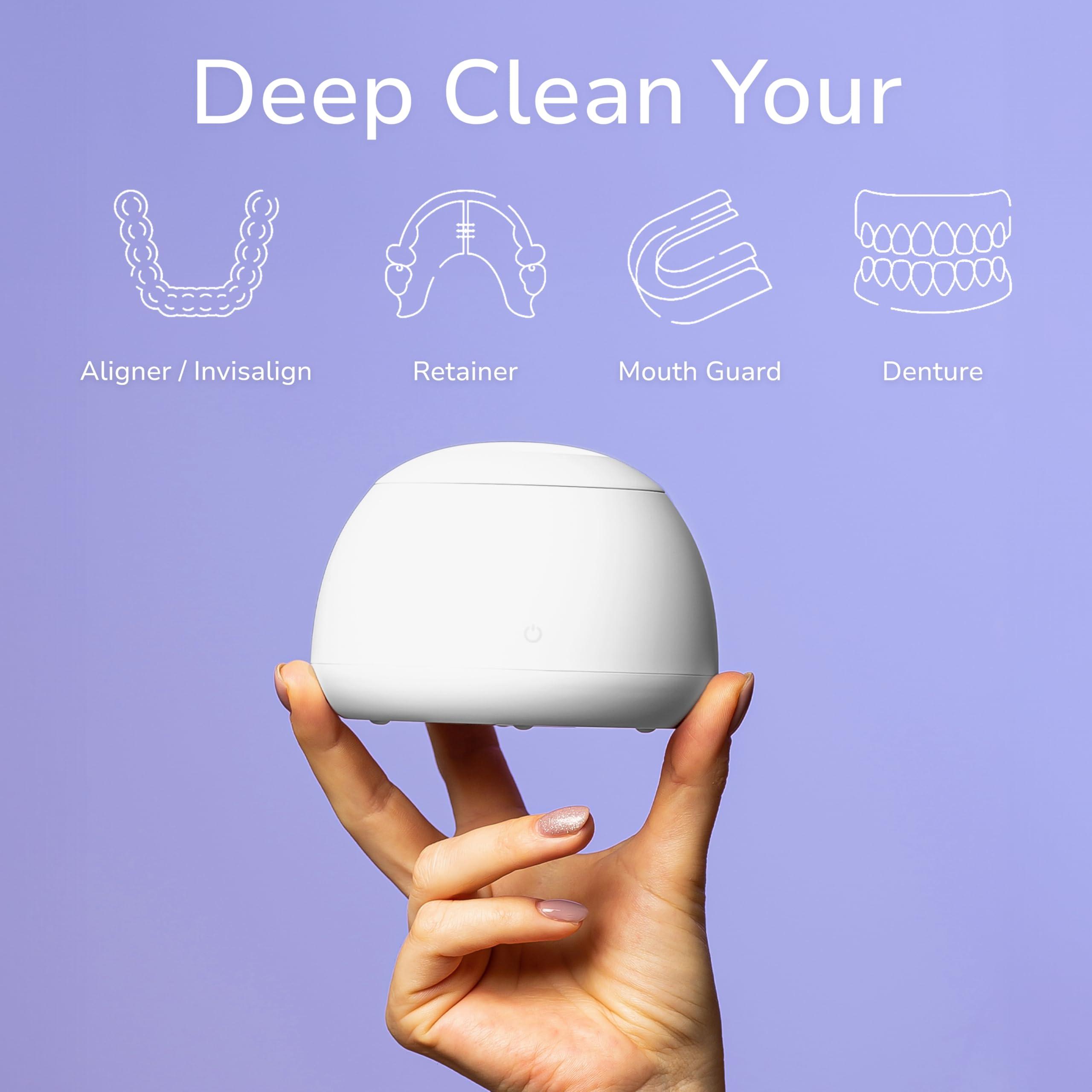 Zima Dental Pod | Arctic White | Ultrasonic Retainer Cleaner Machine | Aligner, Nightguard, Mouth Guard, Denture Cleaner | Oral Dental Care FSA HSA Approved - Image 3