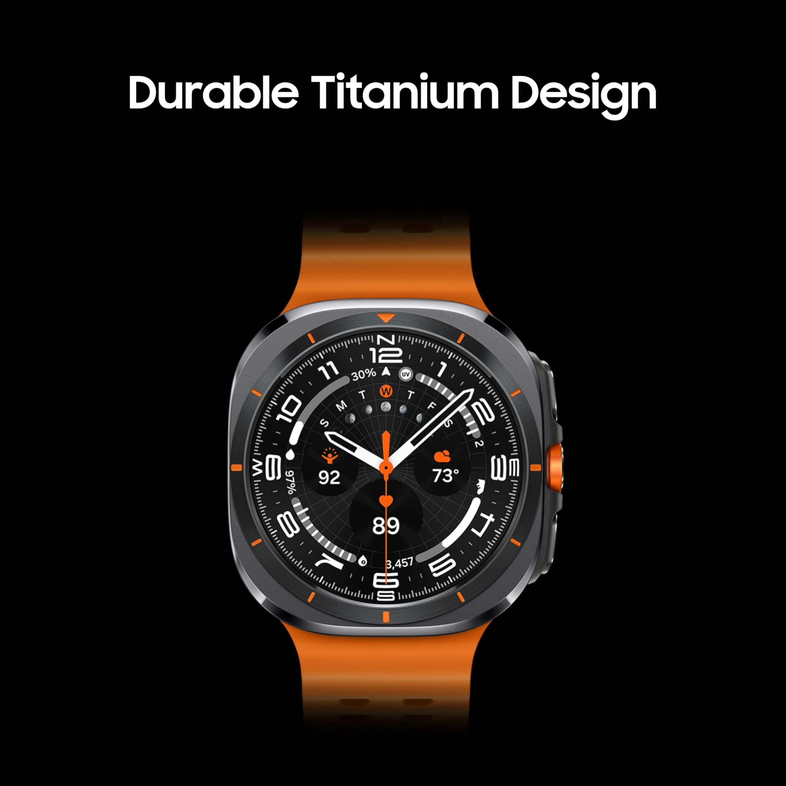 SAMSUNG Galaxy Watch Ultra 47mm LTE AI Smartwatch w/Energy Score, Wellness Tips, Heart Rate Tracking, Sleep Monitor, Fitness Tracker, GPS, 2024,Titanium Gray [US Version, 1Yr Manufacturer Warranty] - Image 3