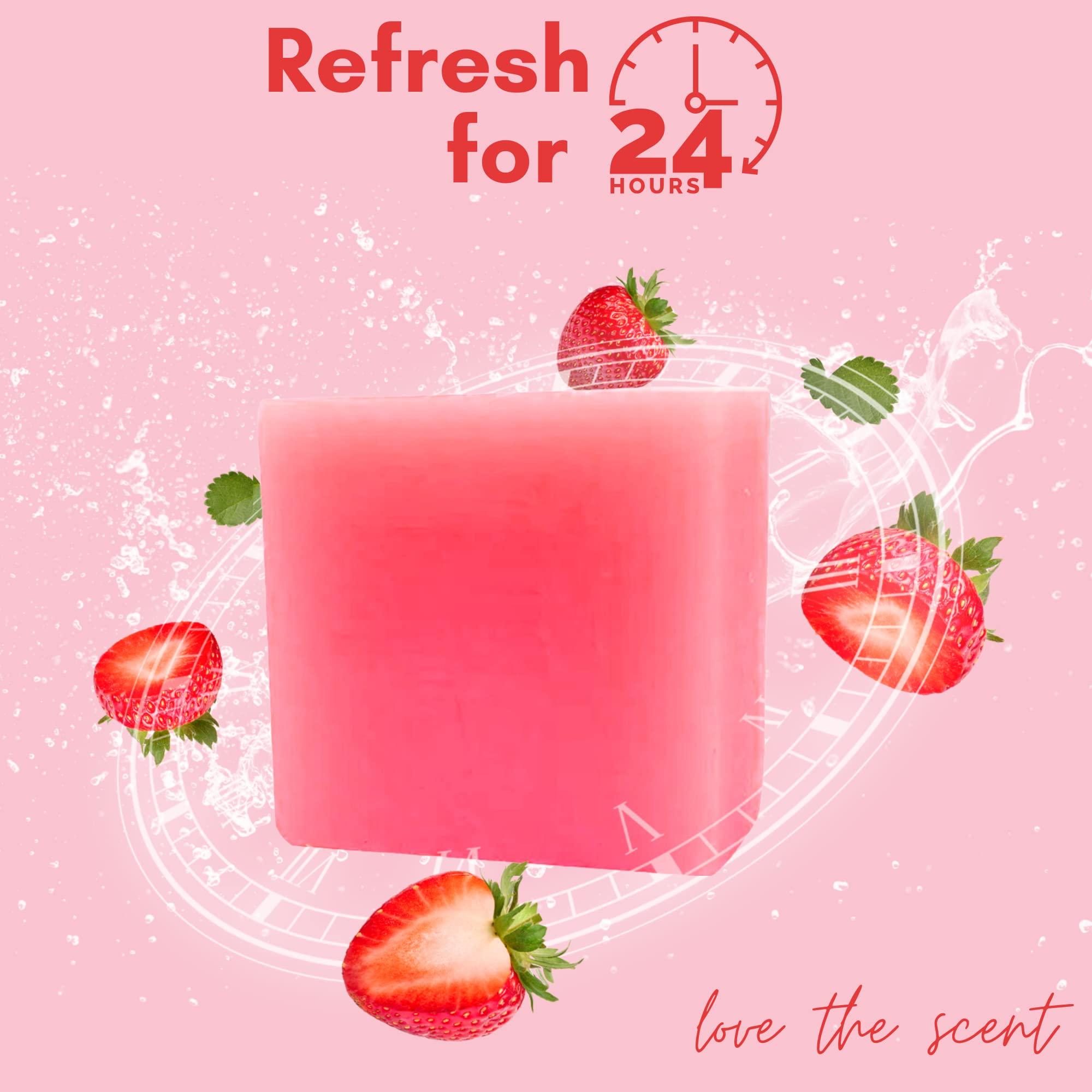 Muun Strawberry Yoni Soap Bar - Pack 3 pH Balancing Cleanser - Probiotics & Natural Ingredients - Gentle Cleansing Formula Eliminates Odor Vaginal Health - Feminine Wash - Moisturizing Intimate - Image 3