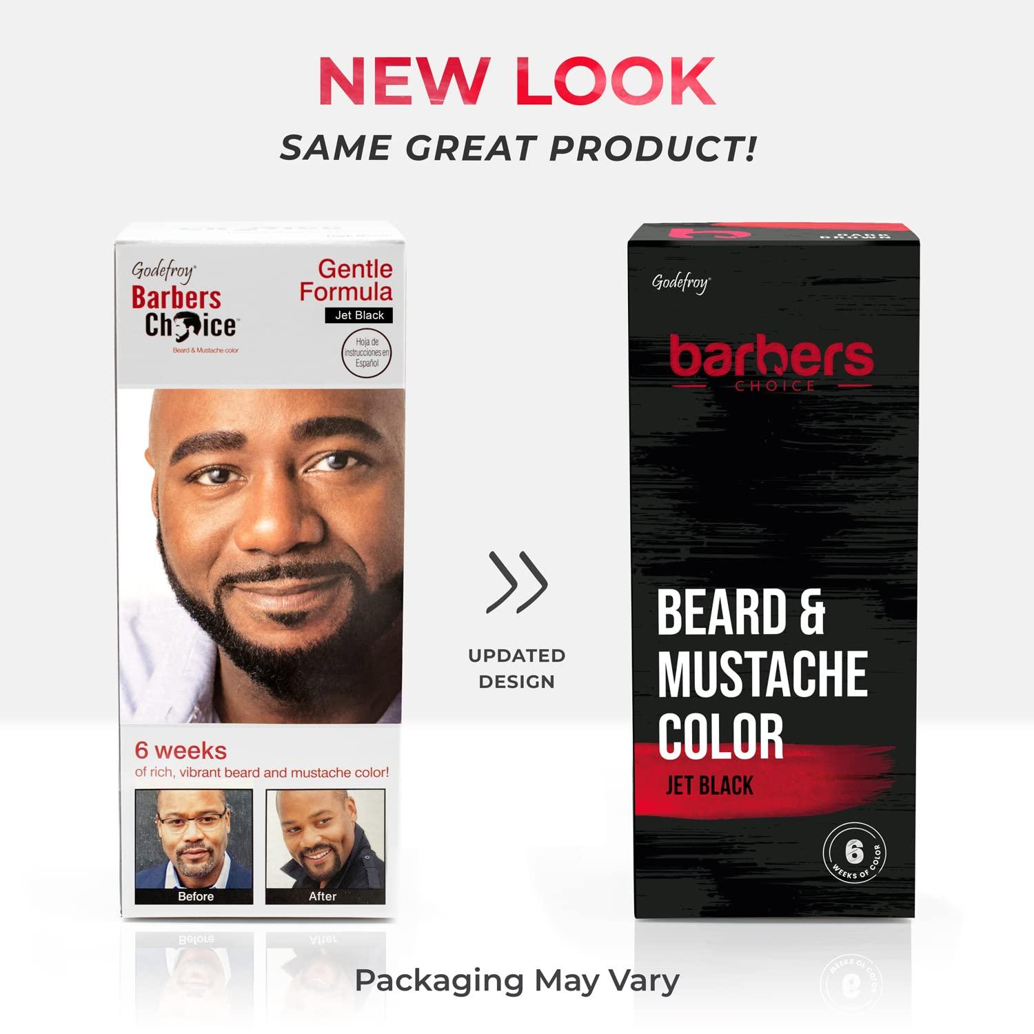 Godefroy Barbers Choice 3 Application Beard and Mustache Dye For Men, 6 weeks of Cover For Gray Facial Hair, Jet Black - Image 2