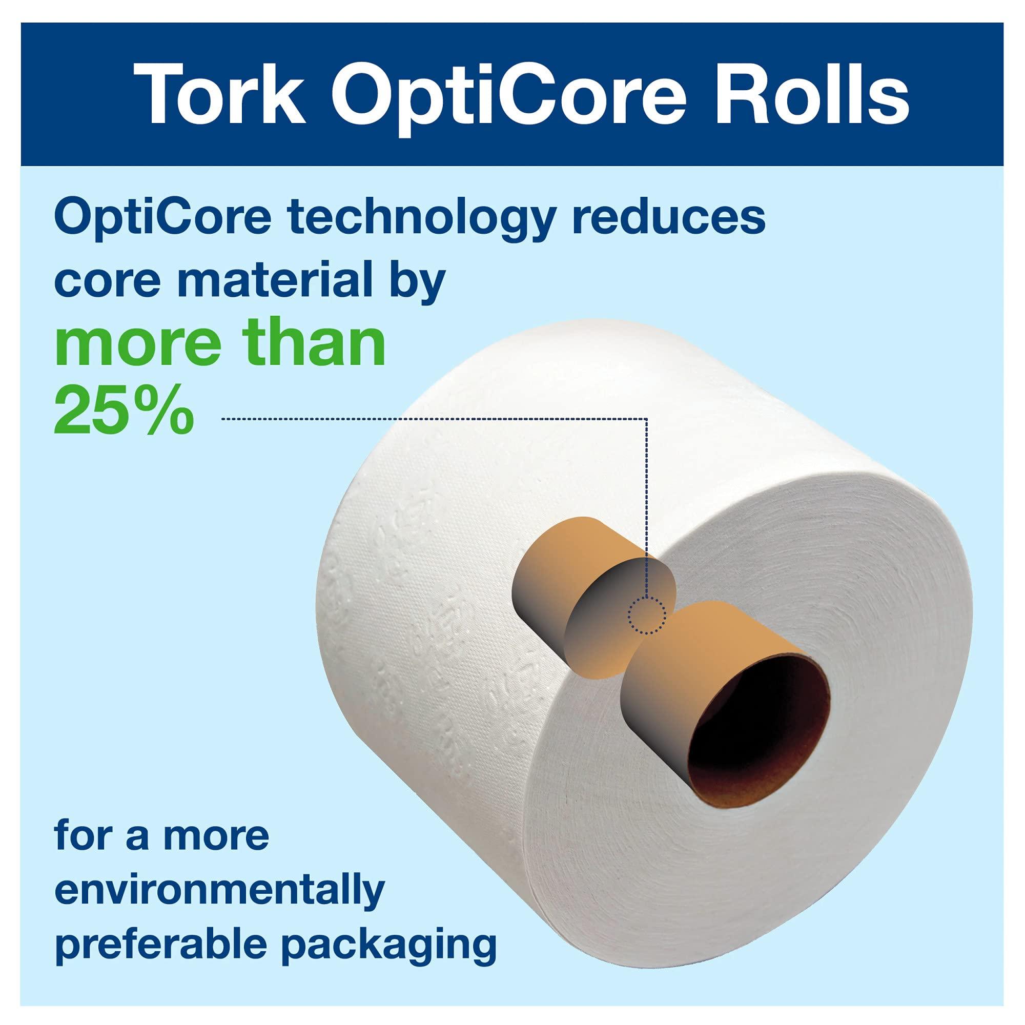 Tork OptiCore Mid-size Toilet Paper Roll White T11, Advanced, 2-ply, 36 x 865 sheets, 162090 - Image 3