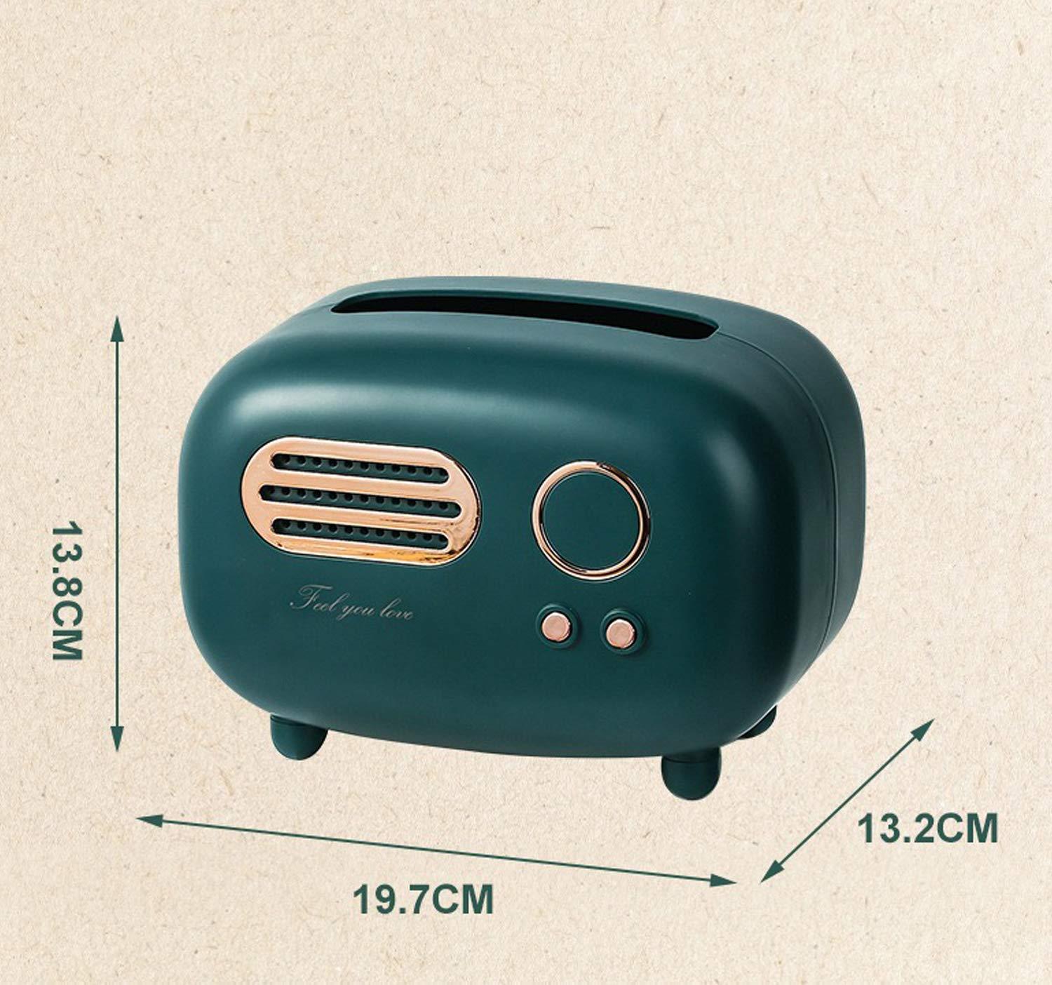 Retro Radio Shape Tissue Cover Box, Practical and Cute for Kitchen,Bathroom Vanity Countertops, Bedroom Dressers,Night Stands, Desks and Tables, Creative Gift (Retro Radio) - Image 2