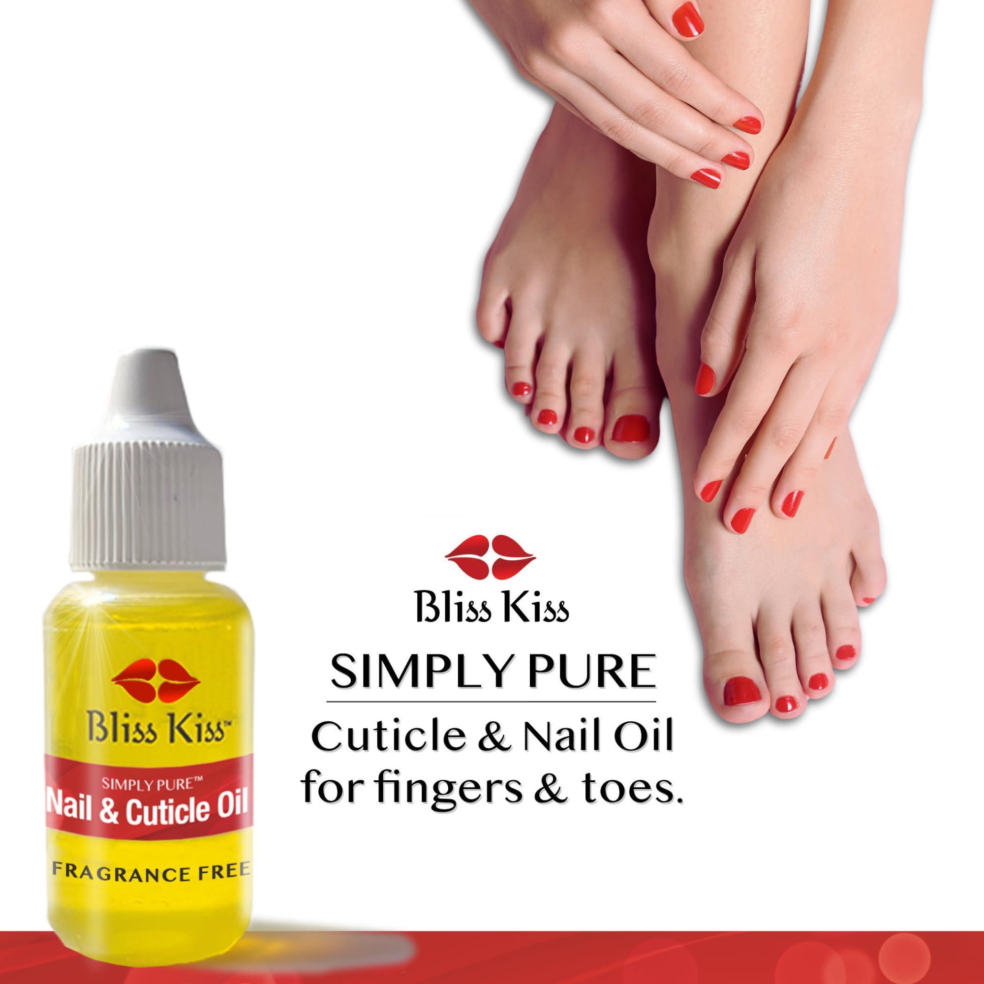Bliss Kiss | Fragrance Free | Nail Oil Cuticle Dropper w/Vitamin E & Jojoba⏤Nail Strengthener Nail Growth Oil and Serum for Brittle Peeling Breaking Thin Nails | 0.5oz | - Image 5