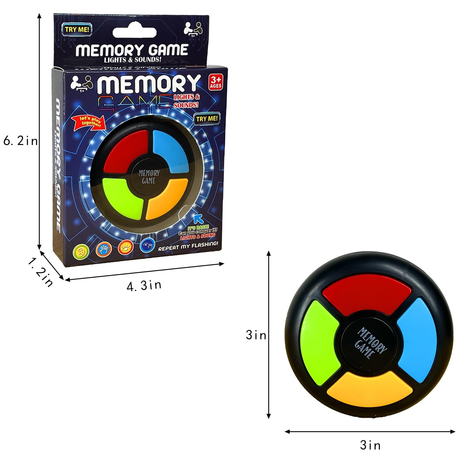 tingbowie Light Up Memory Game Handheld Electronic Toys Color Memorizing Classic Board Games Quiz Game with Lights and Sounds (907) (907) - Image 3
