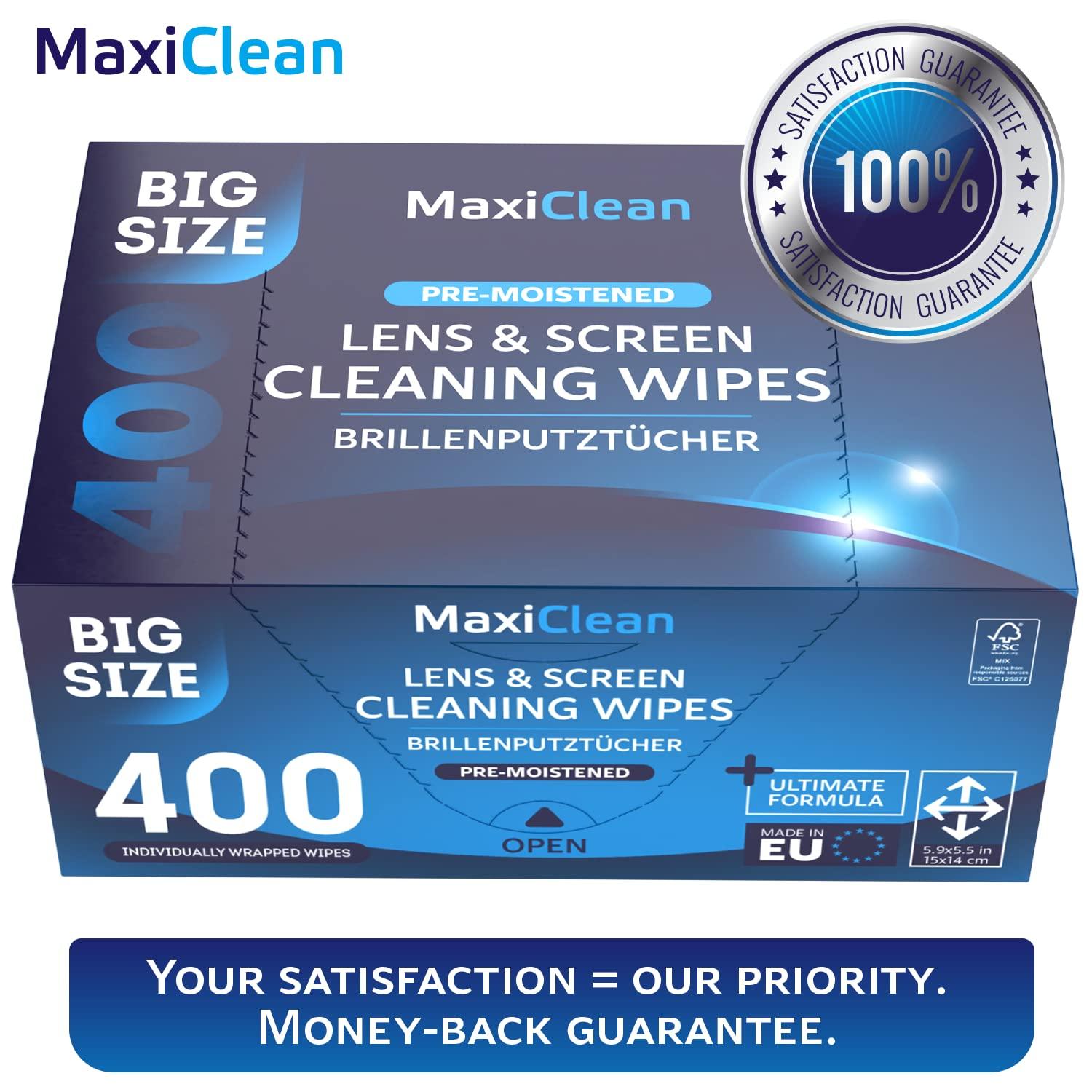 Glasses Wipes Lens Cleaner - Lens Wipes for Eyeglasses - 400 Pre-moistened Individually Wrapped Wipes for Eye Glasses, Electronics, Phone, Computer, Laptop Screen - Camera Lens Cleaner - Made in EU - Image 7