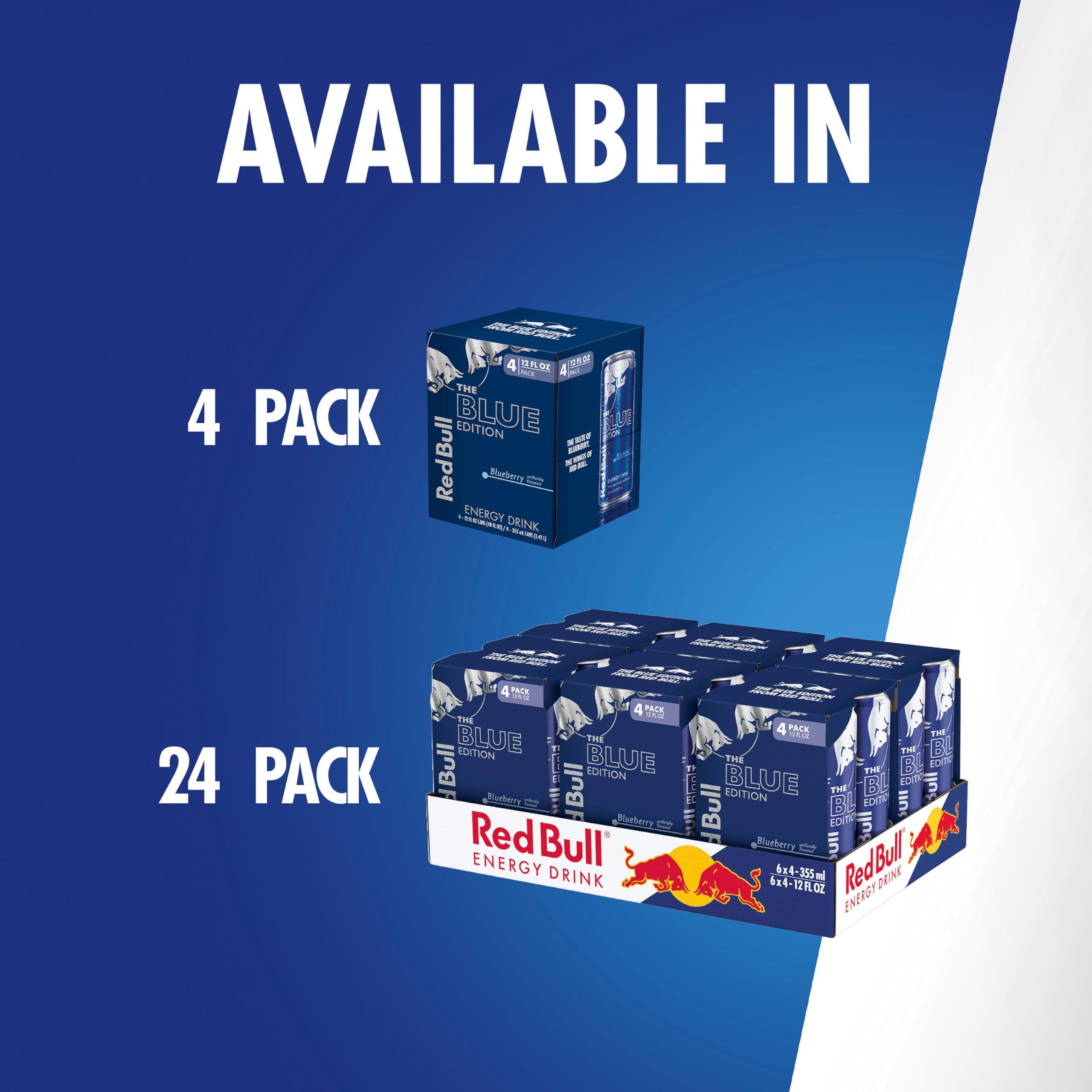 Red Bull Blue Edition Energy Drink, Blueberry, with 114mg Caffeine plus Taurine & B Vitamins, 12 Fl Oz, Pack of 24 Cans - Image 8