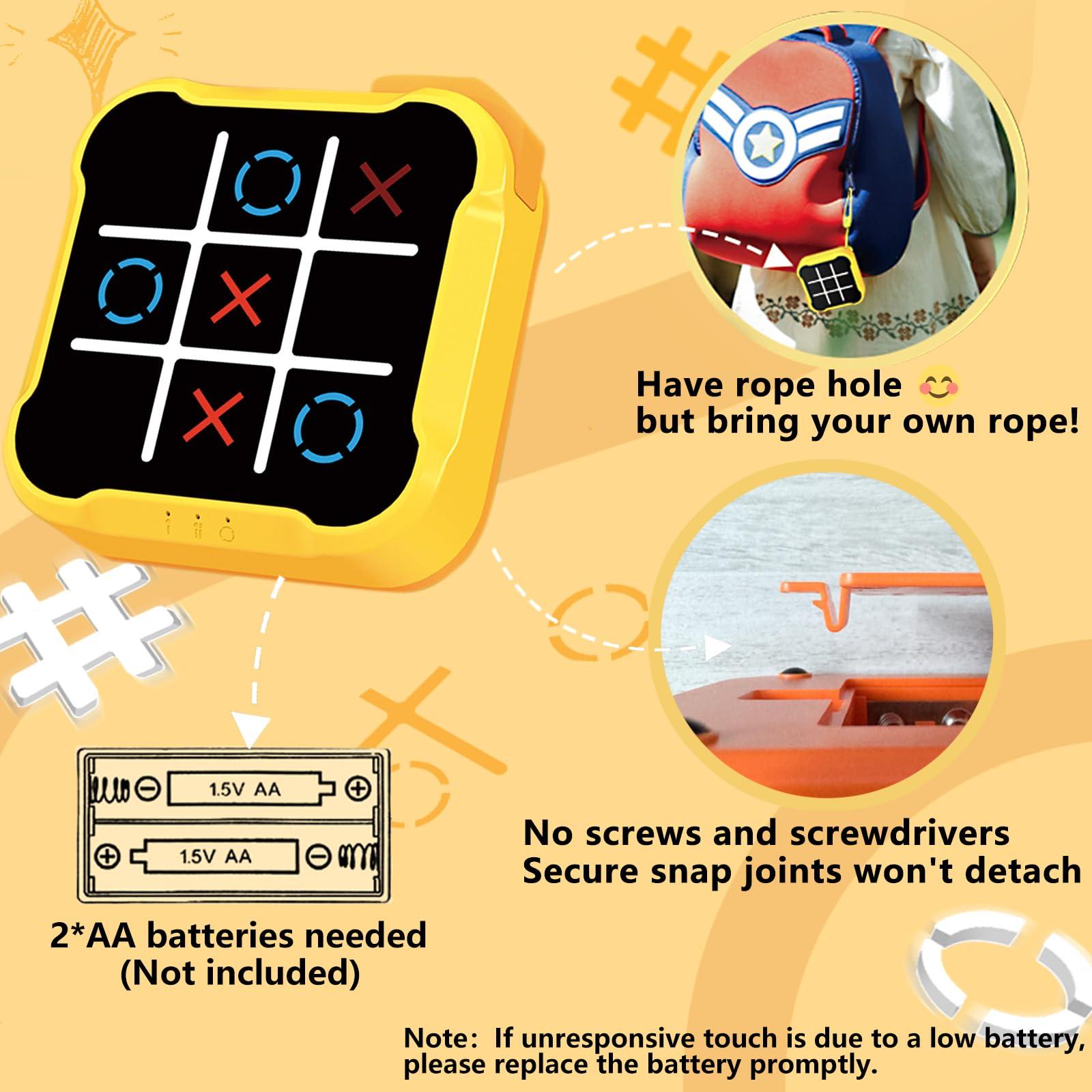 COUOMOXA Tic Tac Toe Games for Kids: 4-in-1 Portable Sensory Puzzle Game - 6 7 8 9 10 11 12 Years Old Kids Electronic Toy for Travel Home School - Christmas Birthday Gift for Boys Girls - Image 2