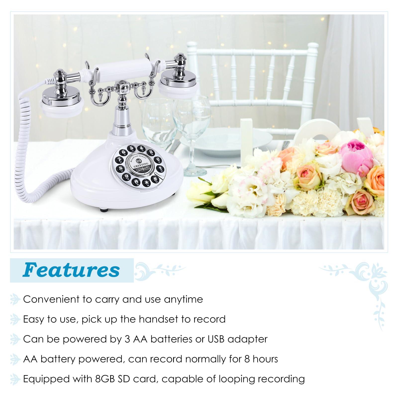 Audio Guest Book Wedding Phone (White) - Image 2