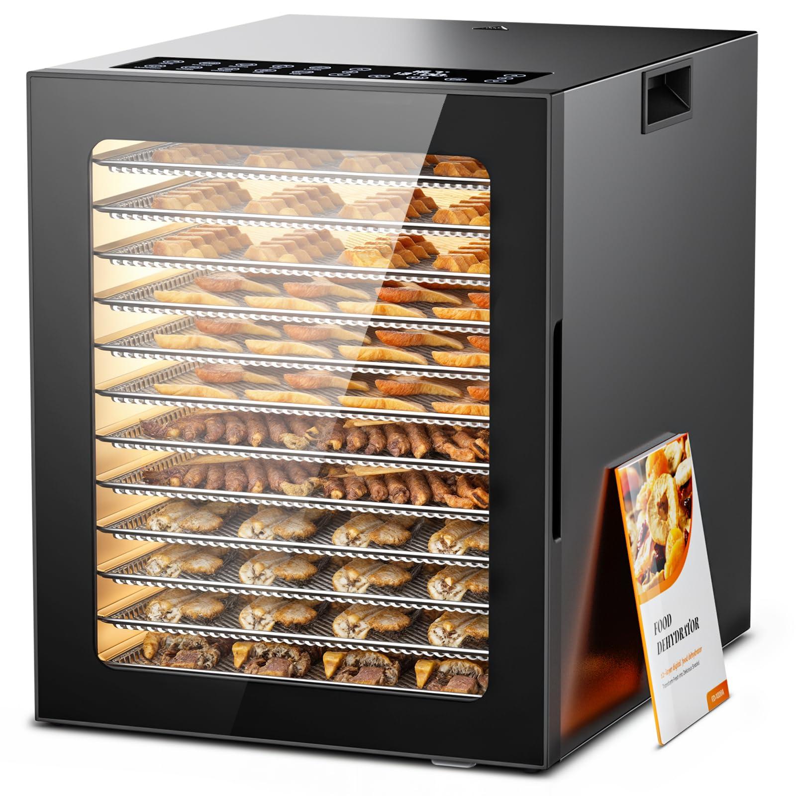 Food Dehydrator Machine, Stainless Steel Digital Food Dryer for Home,10 Presets, 48H Timer and Temperature Control, 850W Dehydrators for Food and Jerky, Dog Treats,Meats & Veggies