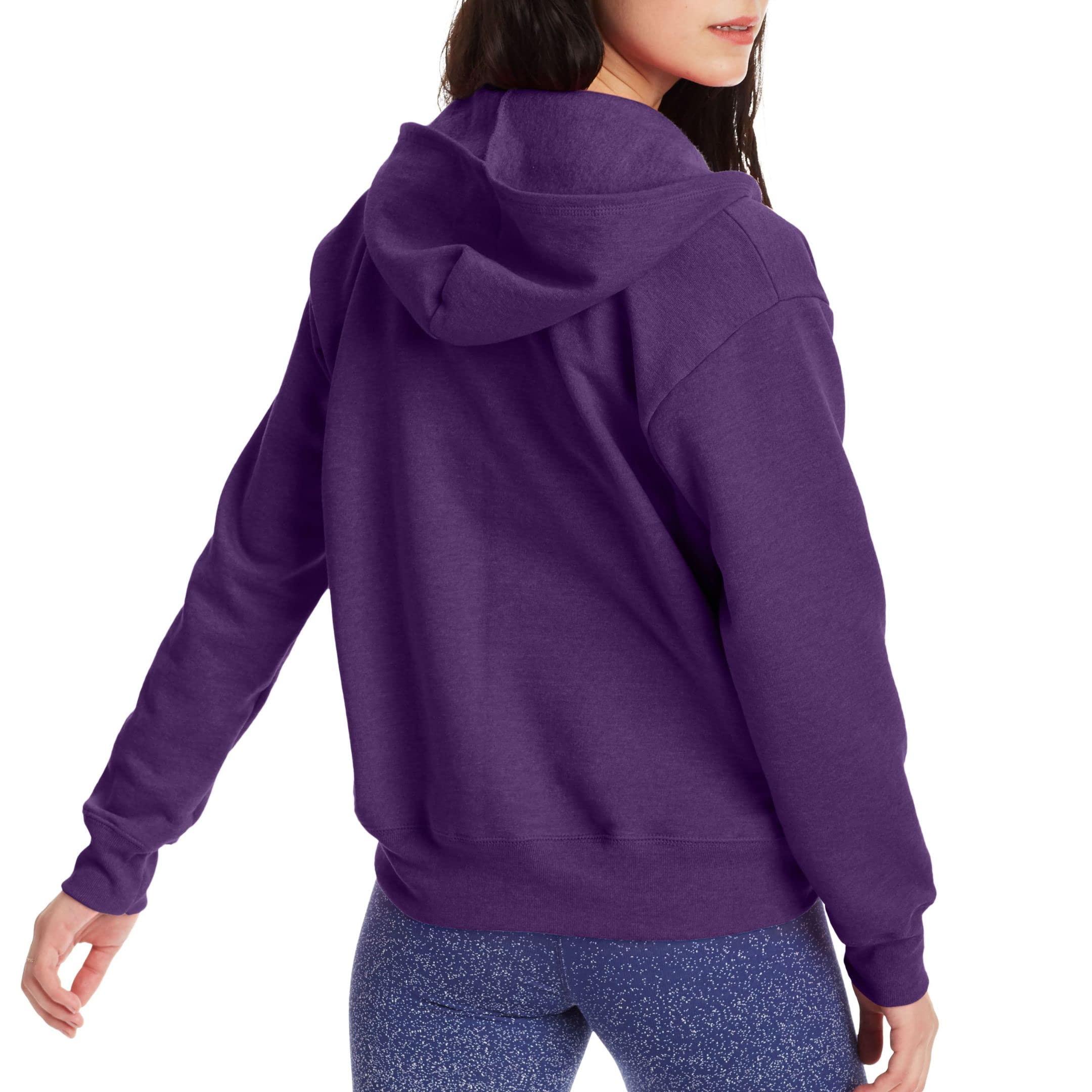 Hanes Women's Hoodie, Ecosmart Fleece Full-zip Hoodie, Zip-up Hooded Sweatshirt - Image 2