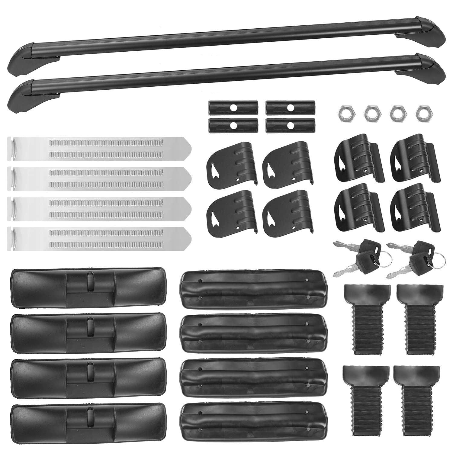 Adjustable Car Roof Rack Cross Bars with Anti-Theft Lock, Heavy-Duty Aluminum Roof Rail for Bike, Kayak, Cargo, Luggage – Fits Vehicles with Rain Gutter Spacing 42.91in-44.88in (2PCS) - Image 8