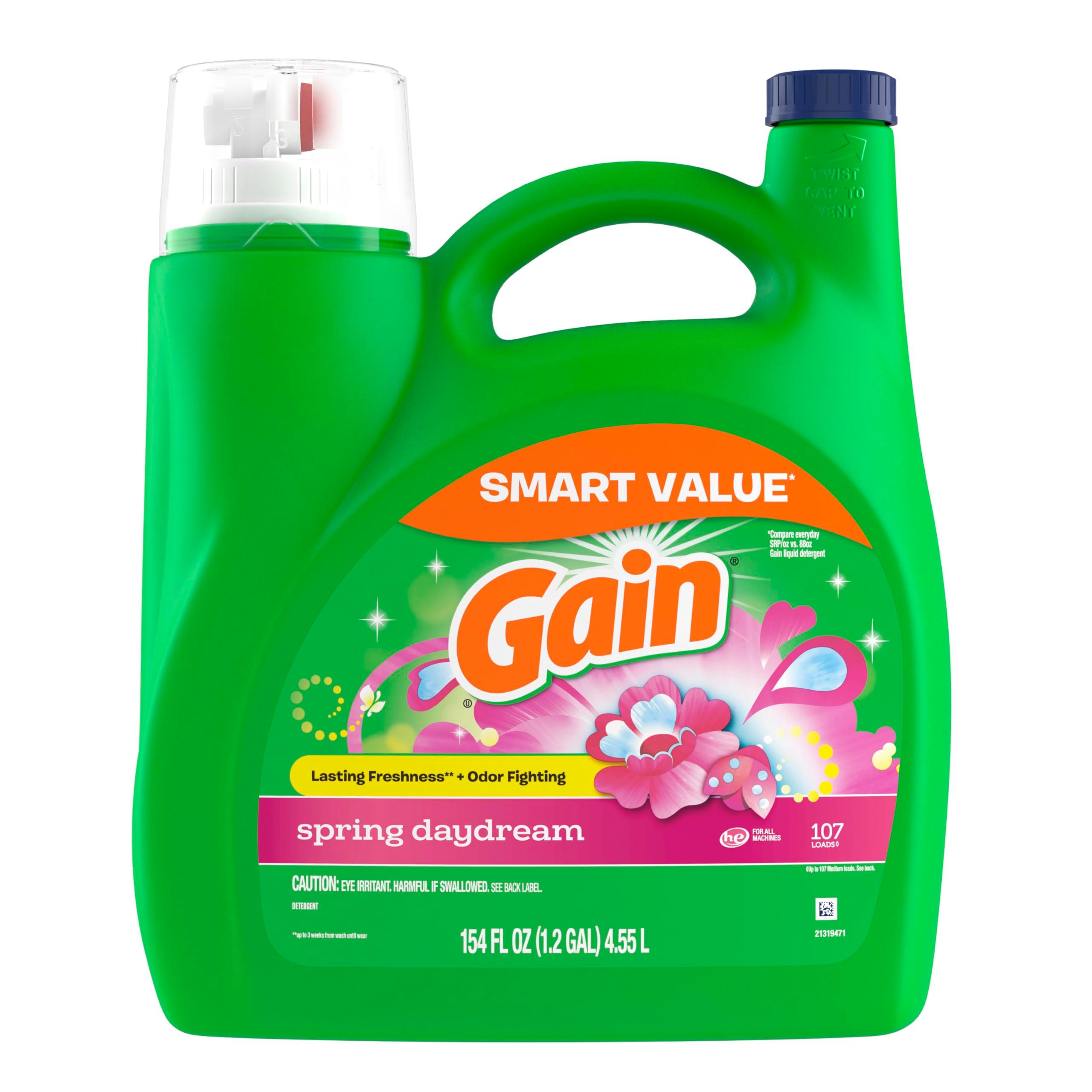 Gain + Aroma Boost Liquid Laundry Detergent Spring Daydream Scent 107 Loads 154 fl oz HE Compatible - Image 10