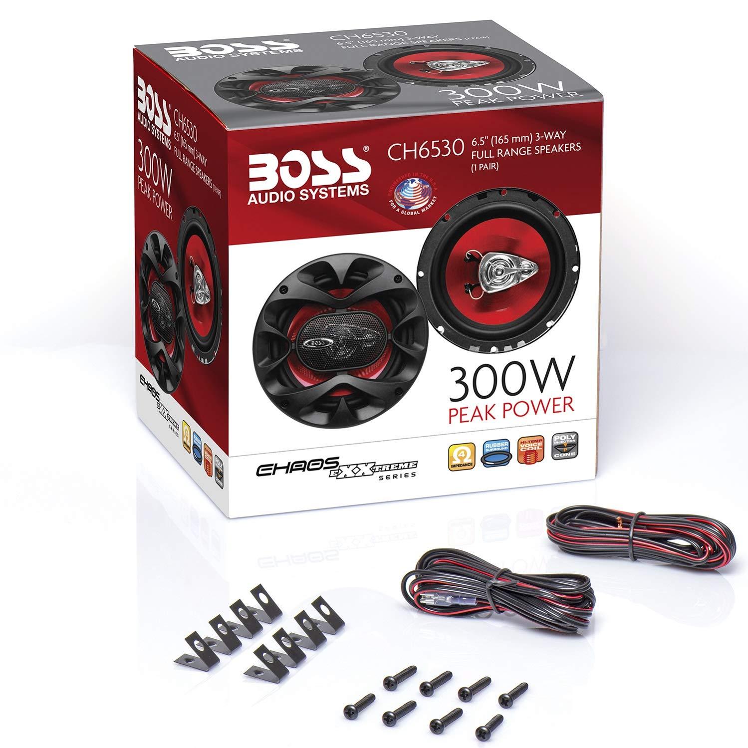 BOSS Audio Systems CH6530 Chaos Series 6.5 Inch Car Door Speakers - 300 Watts (Pair), 3 Way, Full Range, Tweeters, Coaxial, Sold in Pairs - Image 6