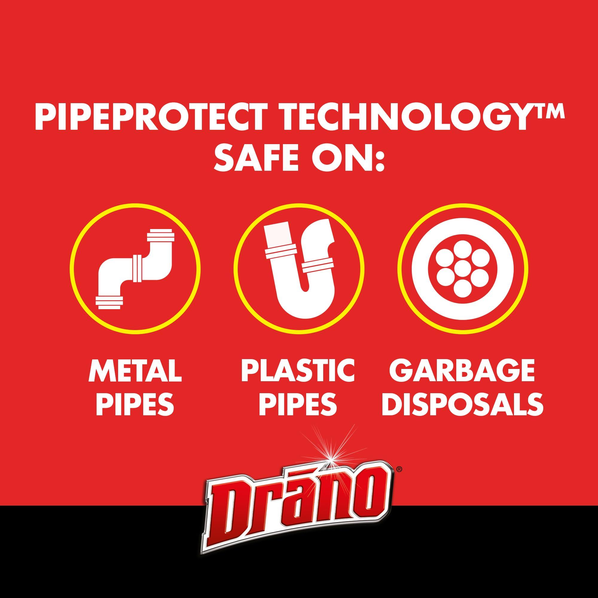 Drano Max Gel Drain Clog Remover and Cleaner for Shower or Sink Drains, Unclogs and Removes Hair, Soap Scum, Blockages, 32 oz - Image 5