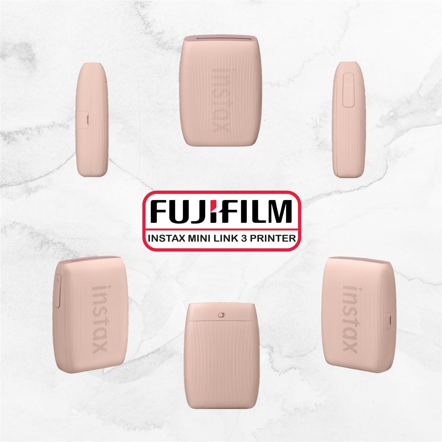 FUJIFILM INSTAX Mini Link 3 Smartphone Printer Bundle with Fujifilm Instax Mini Film (20 Sheets), Hanging Photo Frames, Table top Photo Frame for Mini Film (Rose Pink) - Image 3