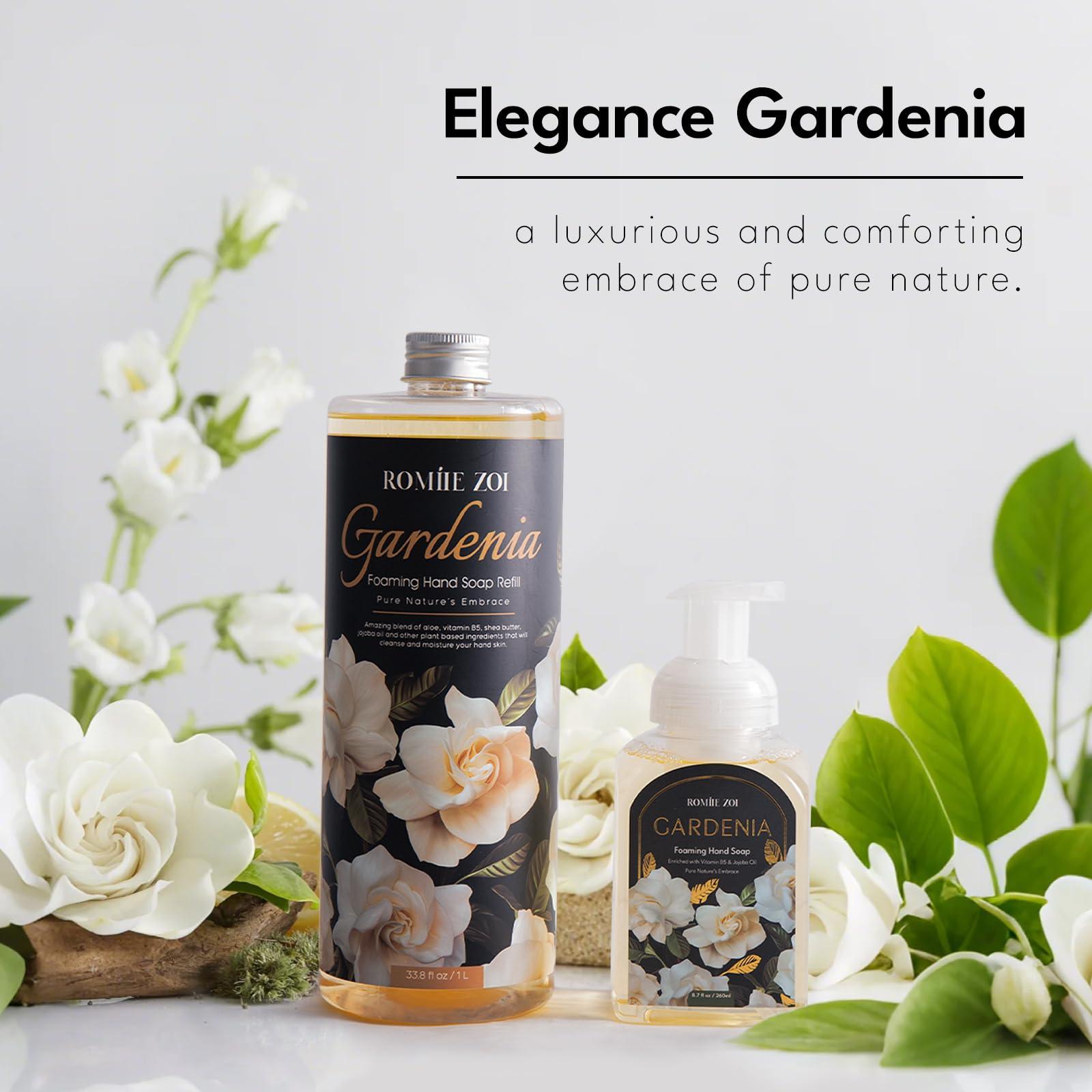 ROMIIE ZOI Gardenia Foaming Hand Soap Refill Gift Set, Non-Toxic & Biodegradable, Sensitive Skin Friendly - Image 4