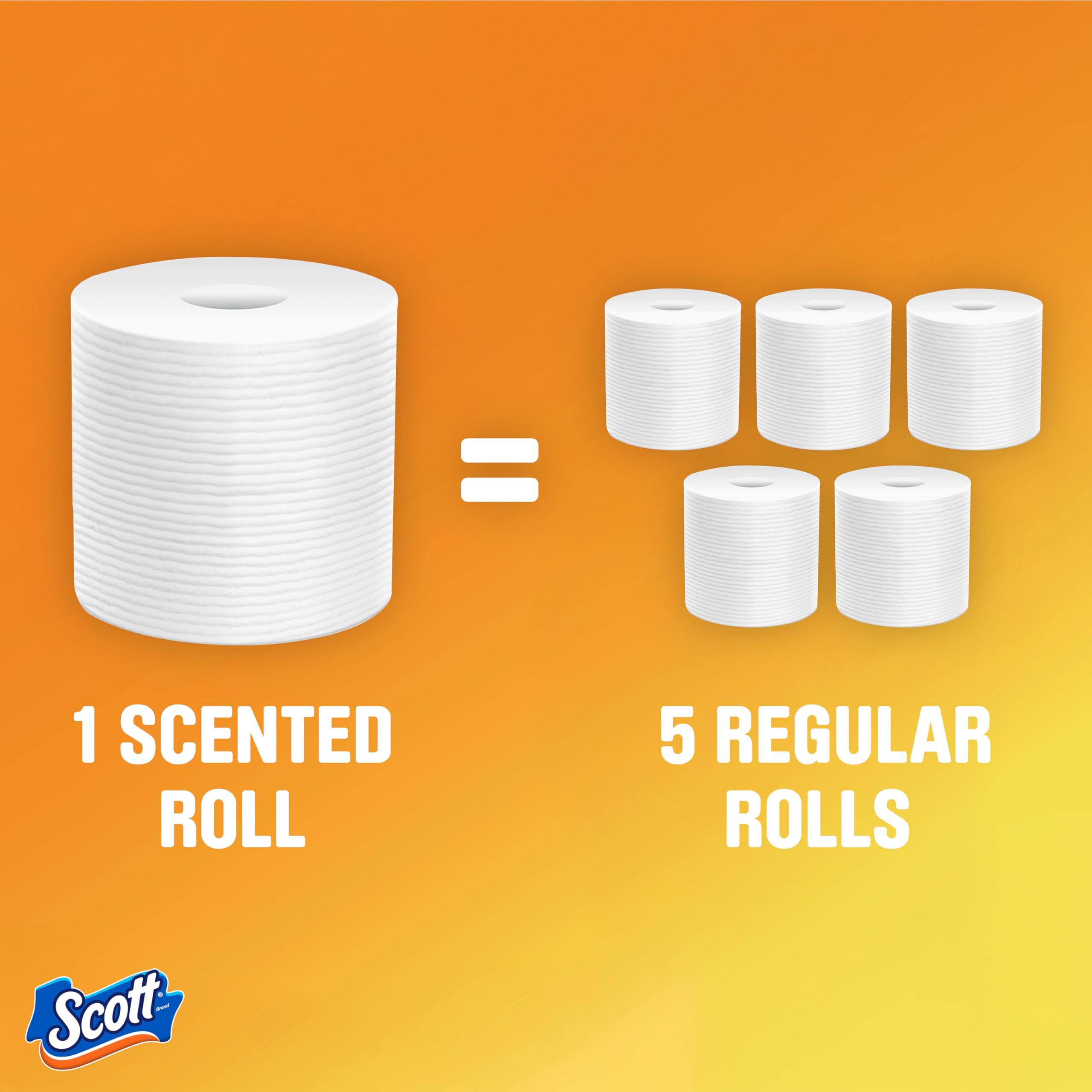 Scott ComfortPlus Toilet Paper with Soft Lavender Scented Tube, 12 Mega Rolls, 310 Sheets per Roll, Septic-Safe, 1-Ply Toilet Tissue - Image 2