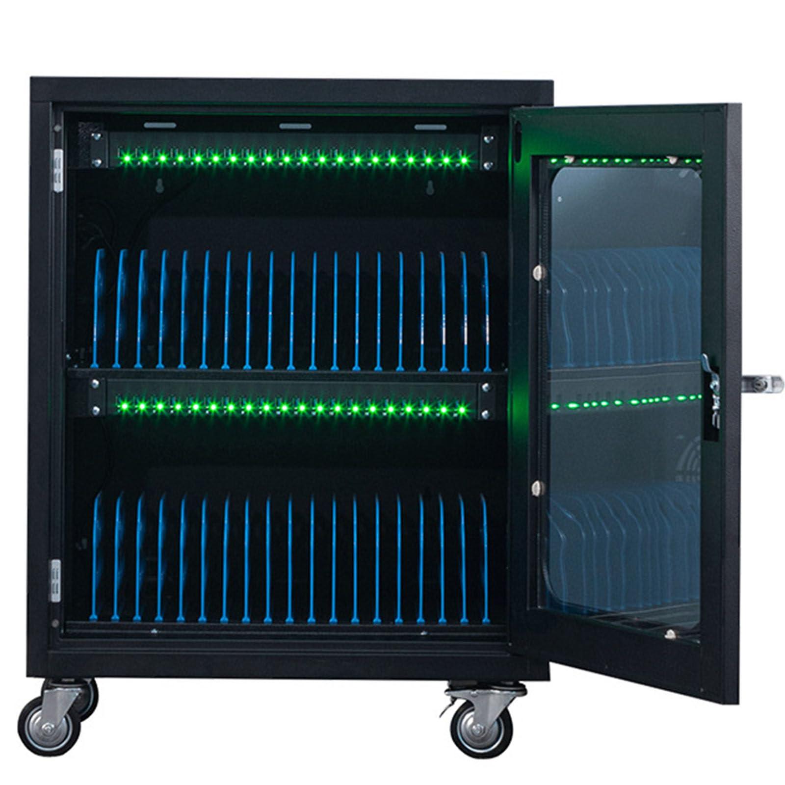 HTIANMM Cell Phone Charging Stations 30-60 Device Mobile Charging and Storage Cart, USB Rechargeable Mobile Phone Charging Cabinet,for Office Classroom,60Slots