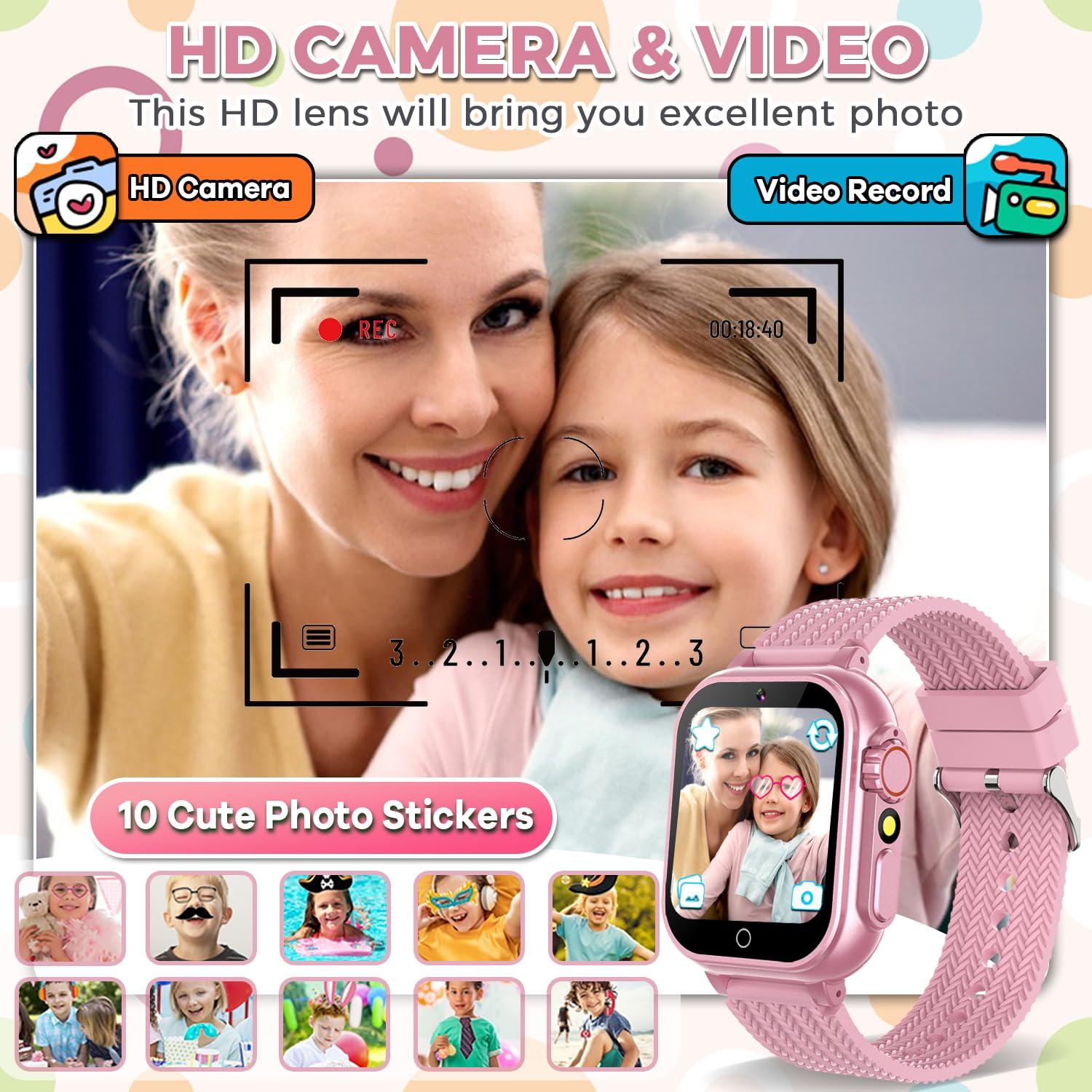 BEIARA Kids Smart Watch for Girls with 32 Games Audiobook Learn Card HD Touchscreen Camera Music Player Pedometer Educational Toys Birthday Gift for Kids Girls Ages 4-12 Kids Smartwatch - Image 3