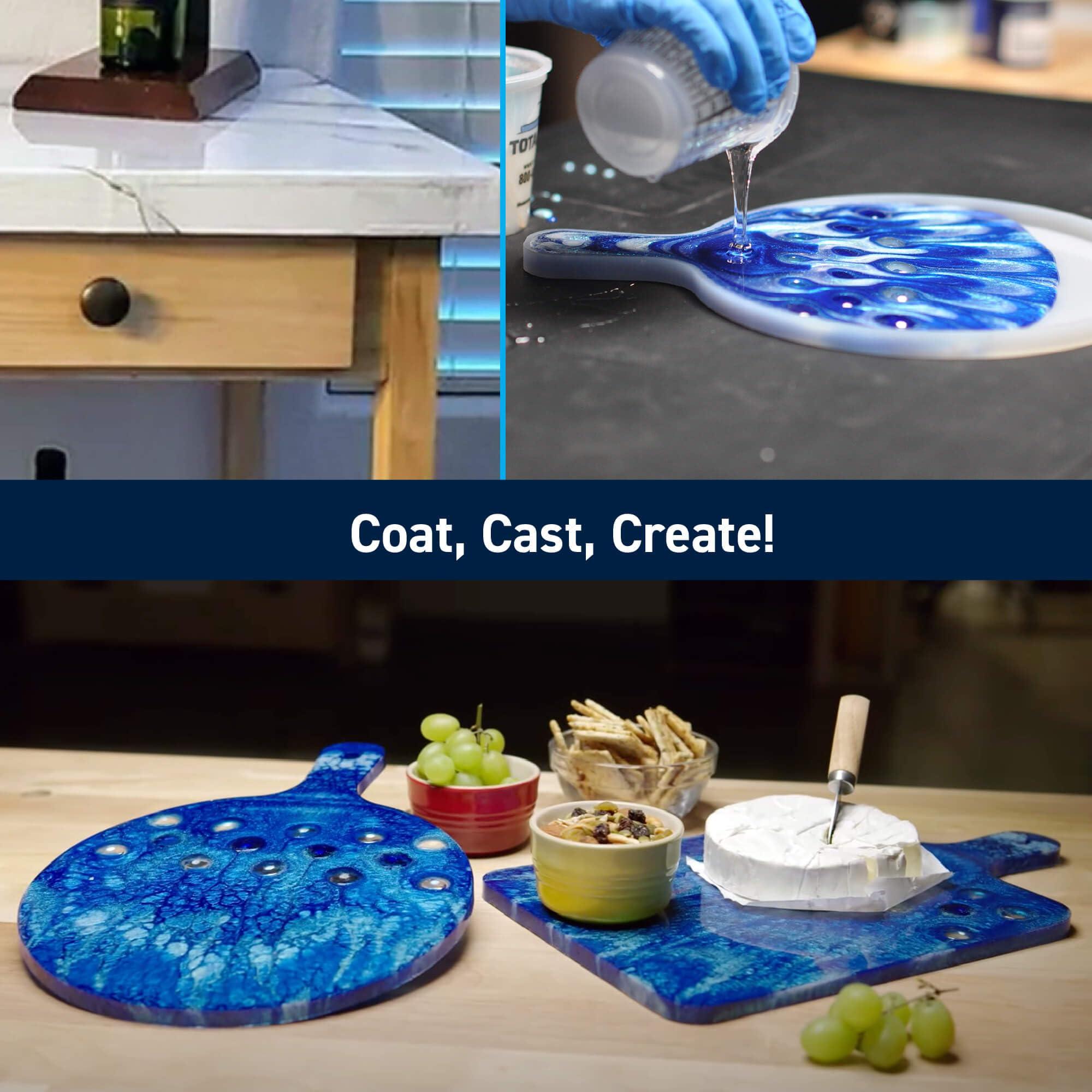 TotalBoat Table Top Epoxy Resin Kit - 2 Quart Crystal Clear Epoxy with High Gloss & Self-Leveling Finish - Easy 1:1 Ratio for Bar and Table Coating, Woodworking, Molds, and Resin Art Casting - Image 6