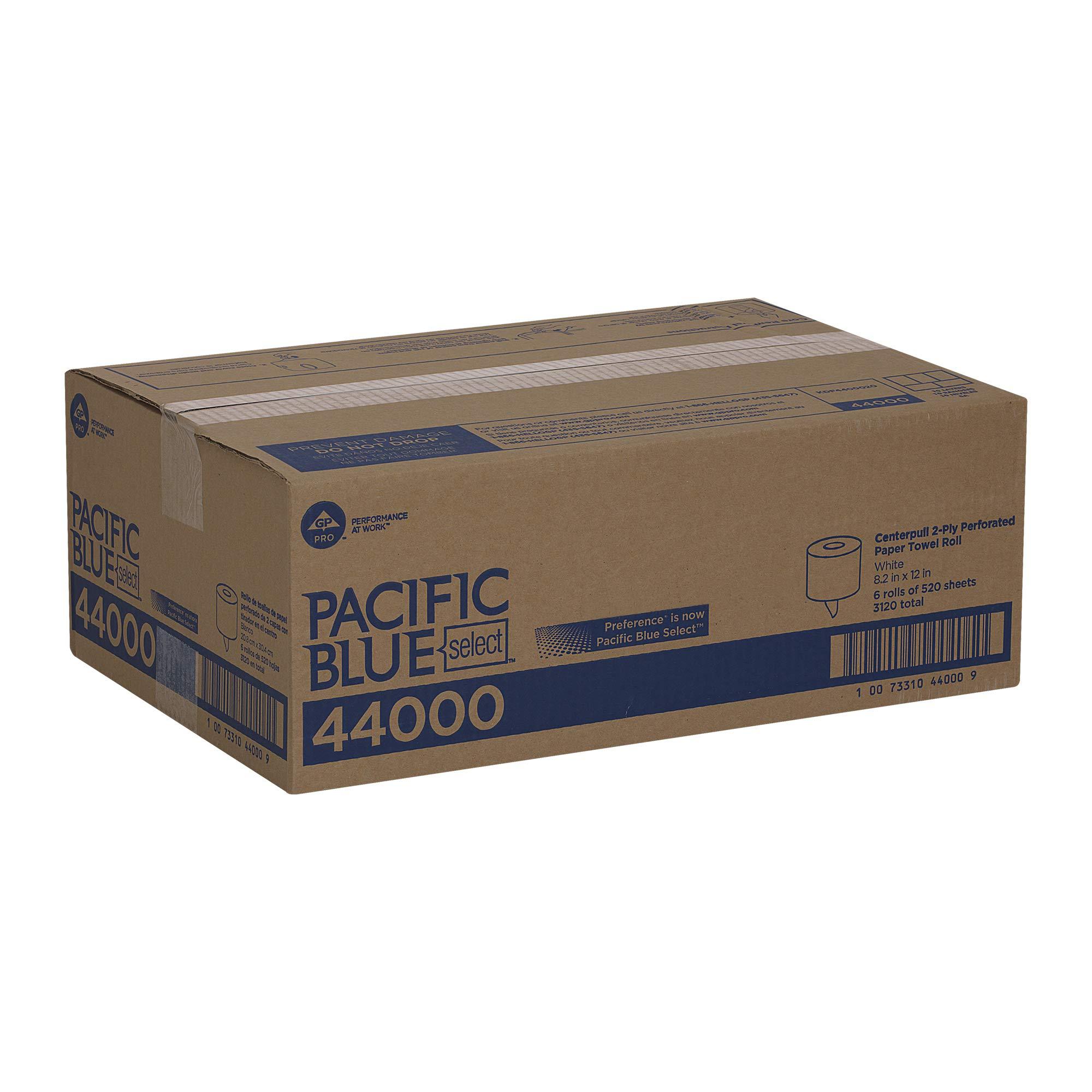 Pacific Blue Select Centerpull 2-Ply Paper Towels (previously branded Preference) by GP PRO (Georgia-Pacific), White, 44000, 520 Sheets Per Roll, 6 Rolls Per Case - Image 5