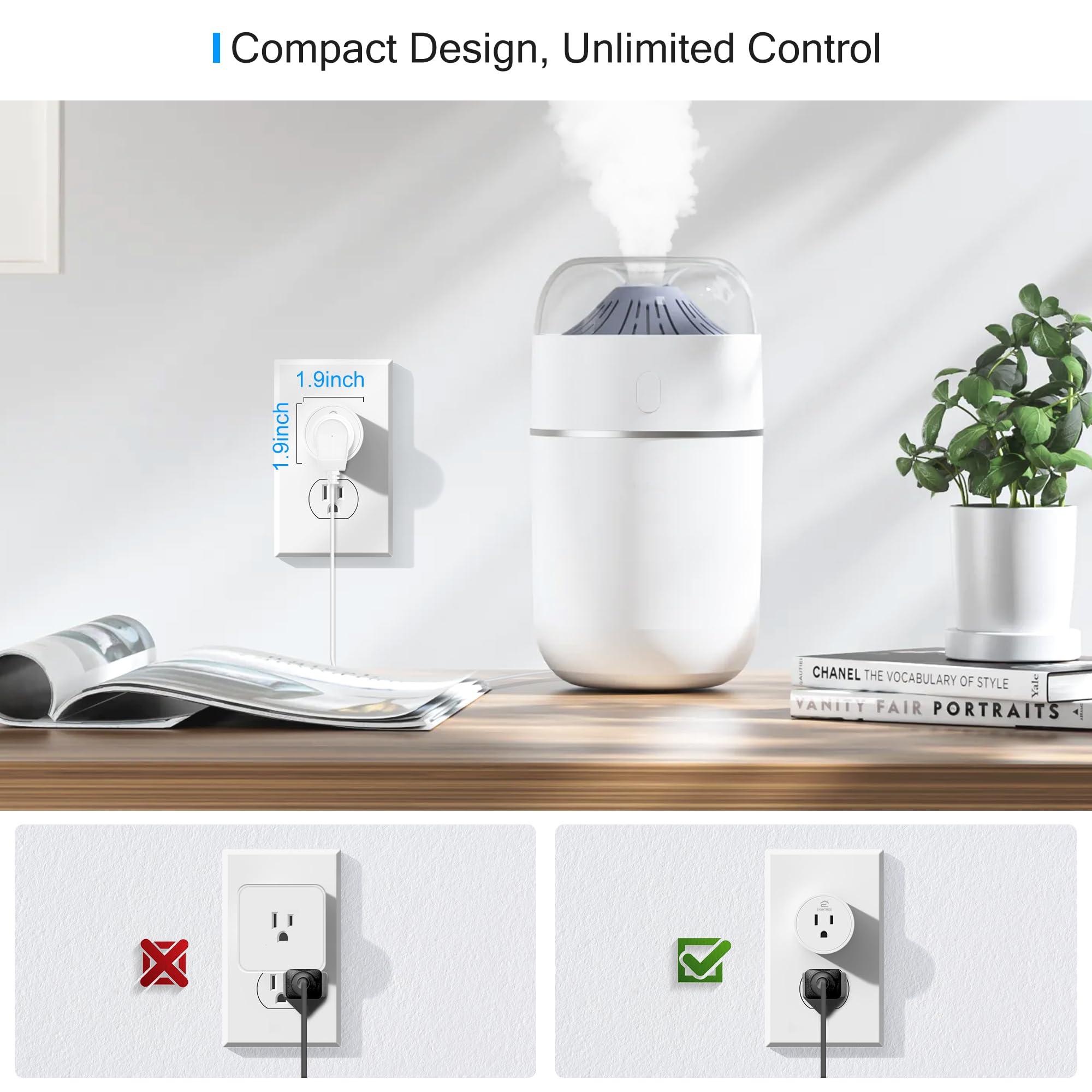 EIGHTREE Smart Plug, Smart Plugs That Work with Alexa and Google Home, Compatible with SmartThings, Smart Outlet with WiFi Remote Control and Timer Function, 2.4GHz Wi-Fi Only, 4 Packs - Image 3