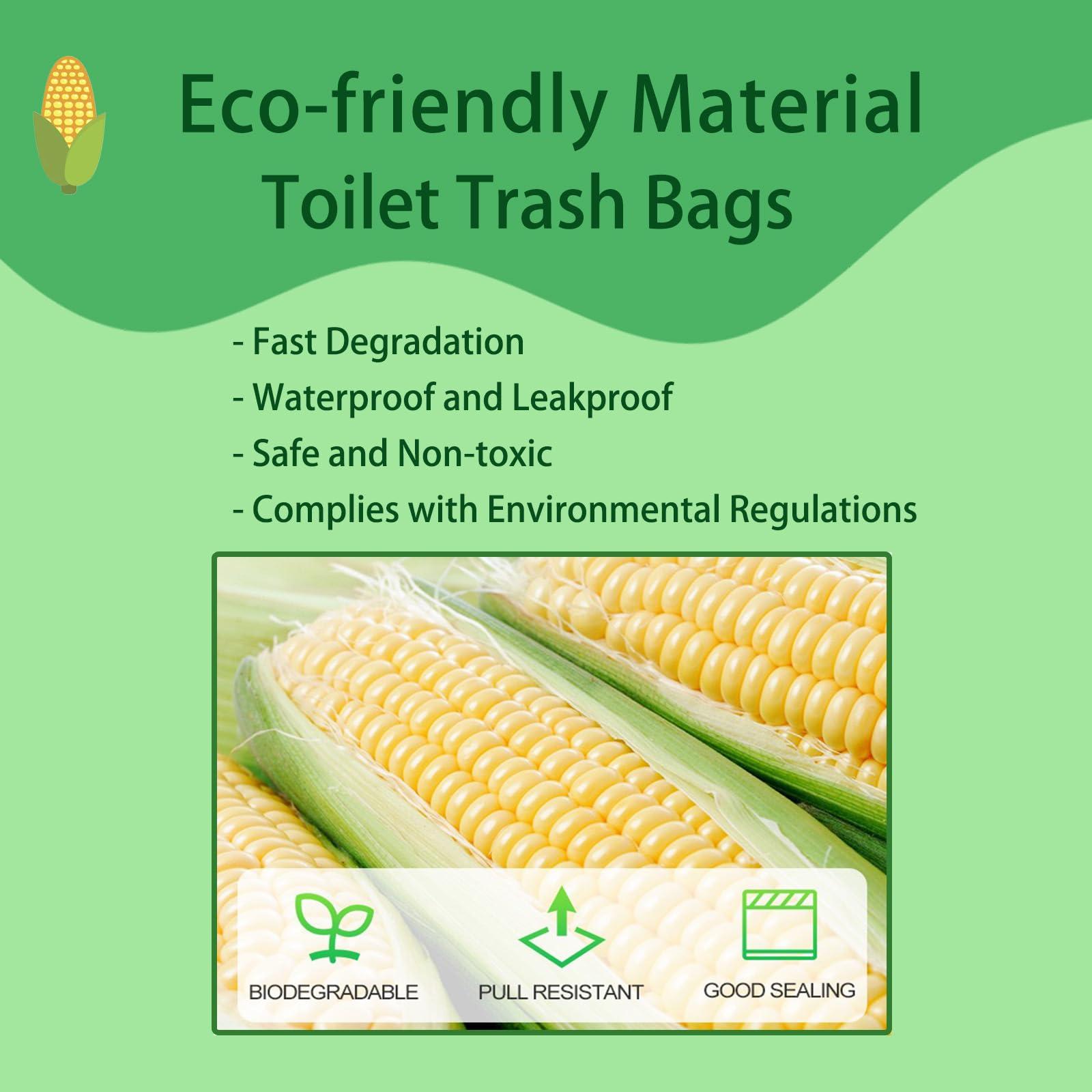 Biodegradable Camping Toilet Waste Bags & Trash Bags, 8 Gallon Compostable Porta Potty Liners for Outdoor, Hiking, and Travel, Leak-Proof and Odorless Design for 5 Gallon Buckets - Image 6
