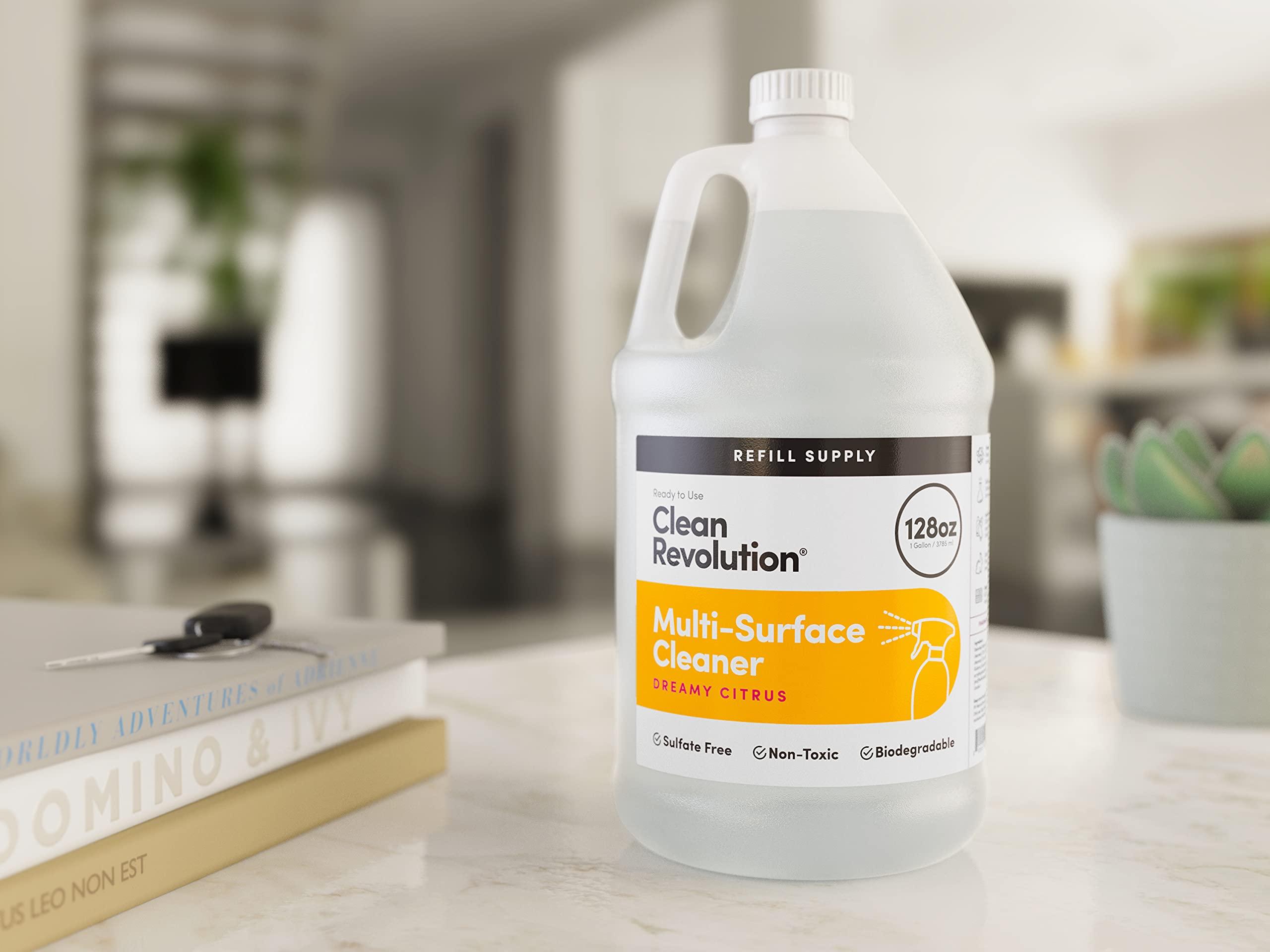 Clean Revolution Multi Surface Cleaner Refill Supply, Non-Toxic, Eco-Friendly & Plant-Based, Ready to Use, Dreamy Citrus, 128 Fl Oz (1 Gallon) - Image 2