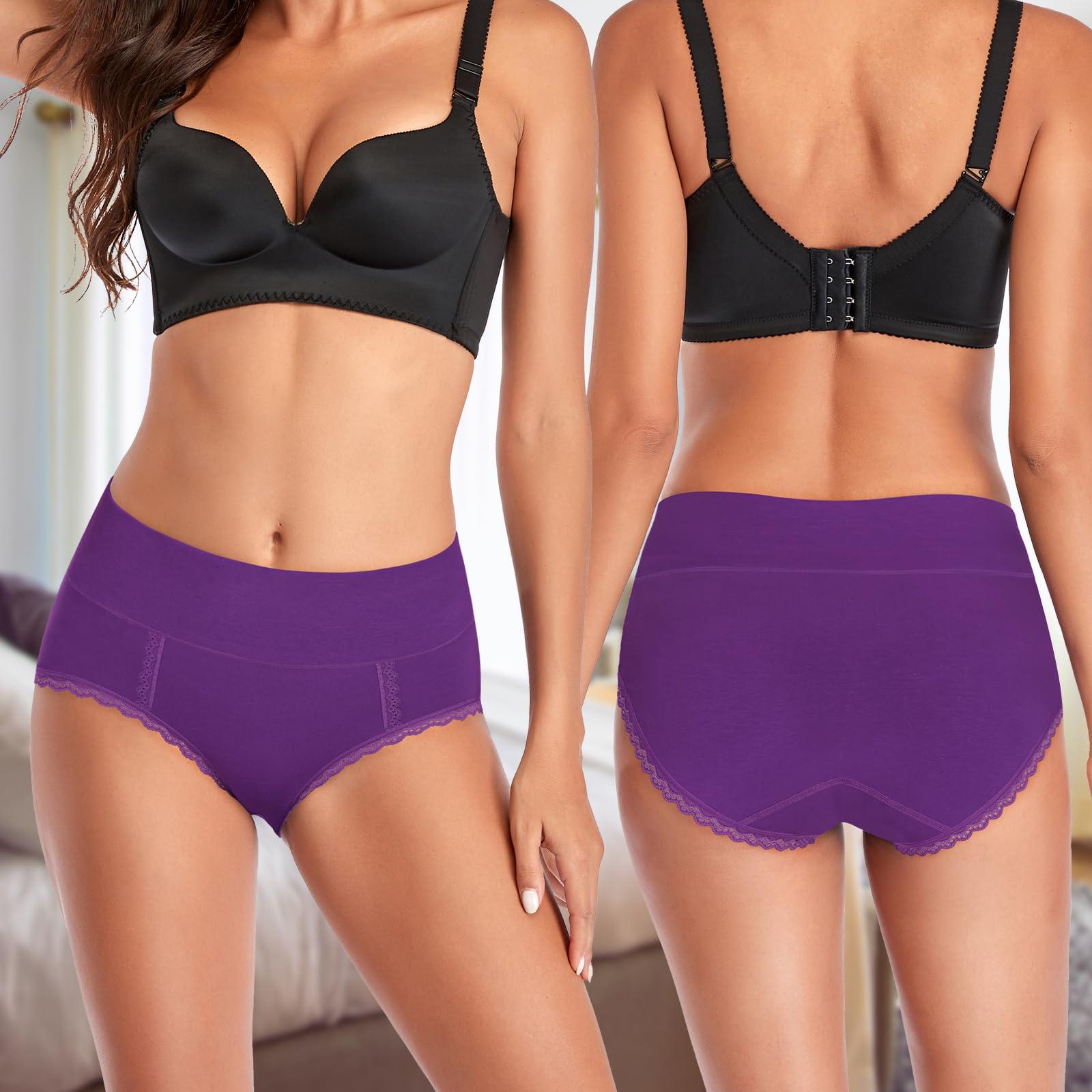 MISSWHO Cotton High Waisted Soft Womens Underwear Breathable Panties, Multipack - Image 2