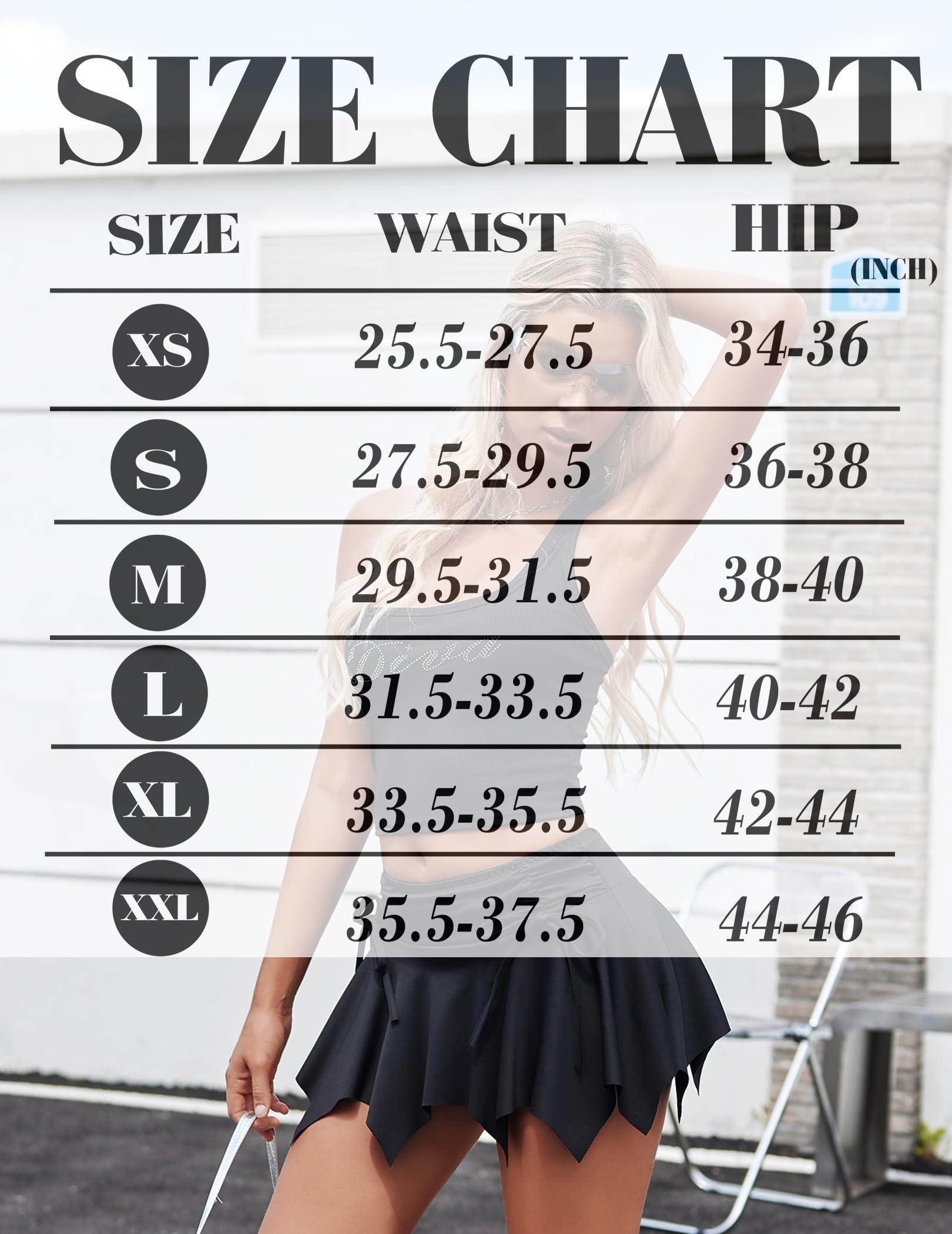 Avidlove Mini Skirt Flowy Stretchy Hem Sexy Y2k Asymmetrical Skirt with Drawstring Ruched Bow Beach Short Skirt - Image 6