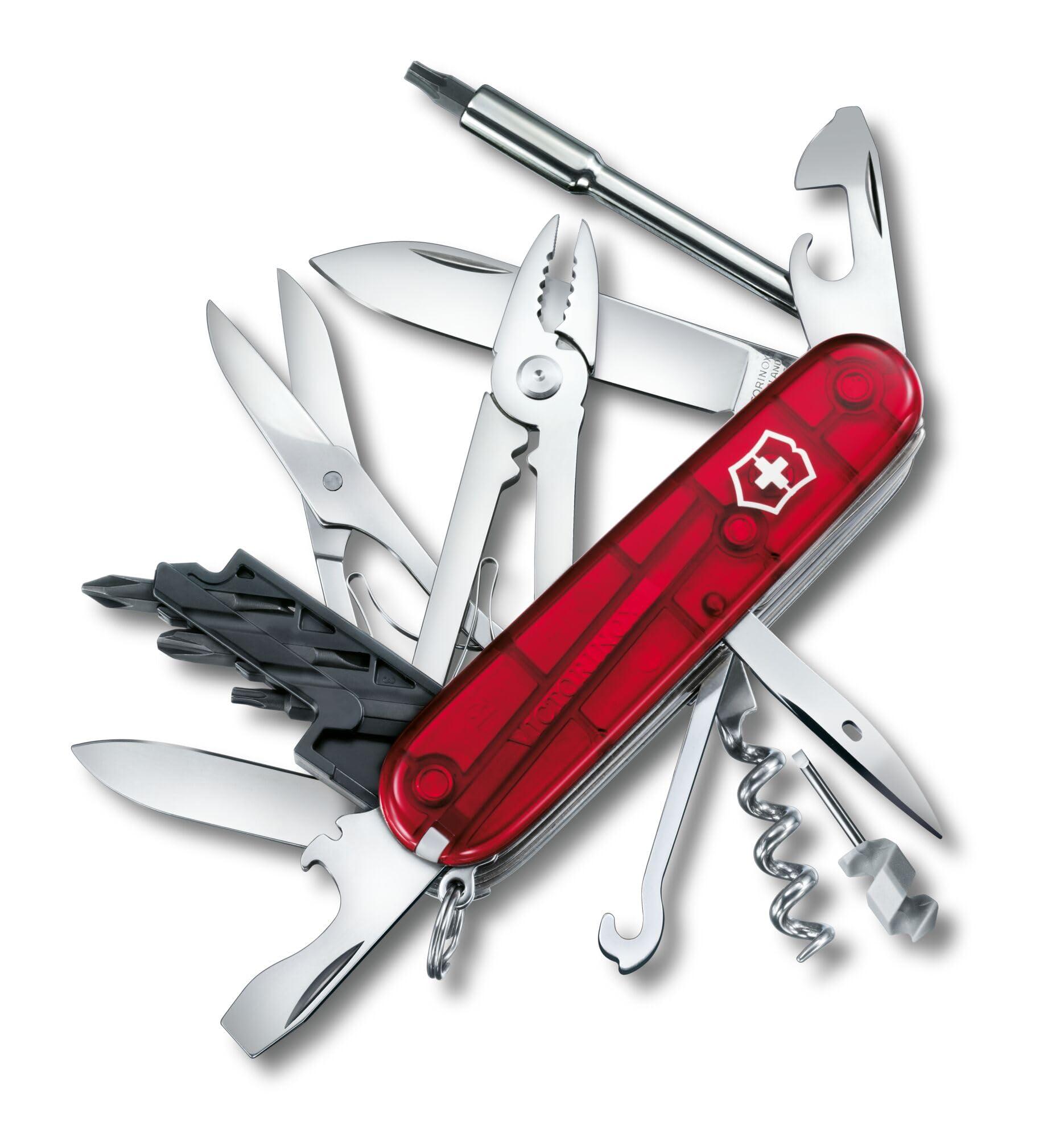 Victorinox - Cybertool 34 Swiss Army Knife (Translucent Red) 17725