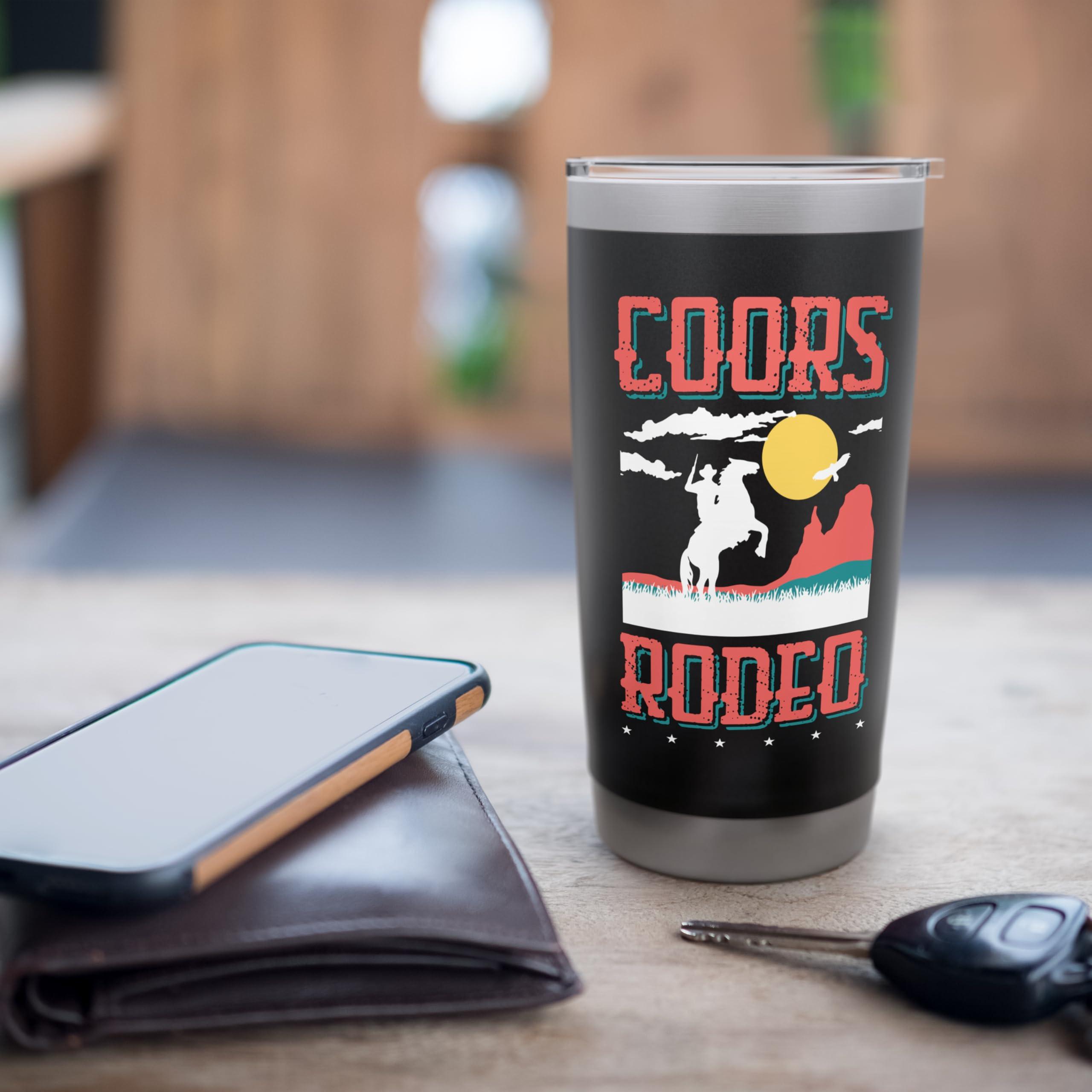 Retro Cowhide Riding Coors Cowboys Western Country Rodeo Stainless Steel Insulated Tumbler - Image 7