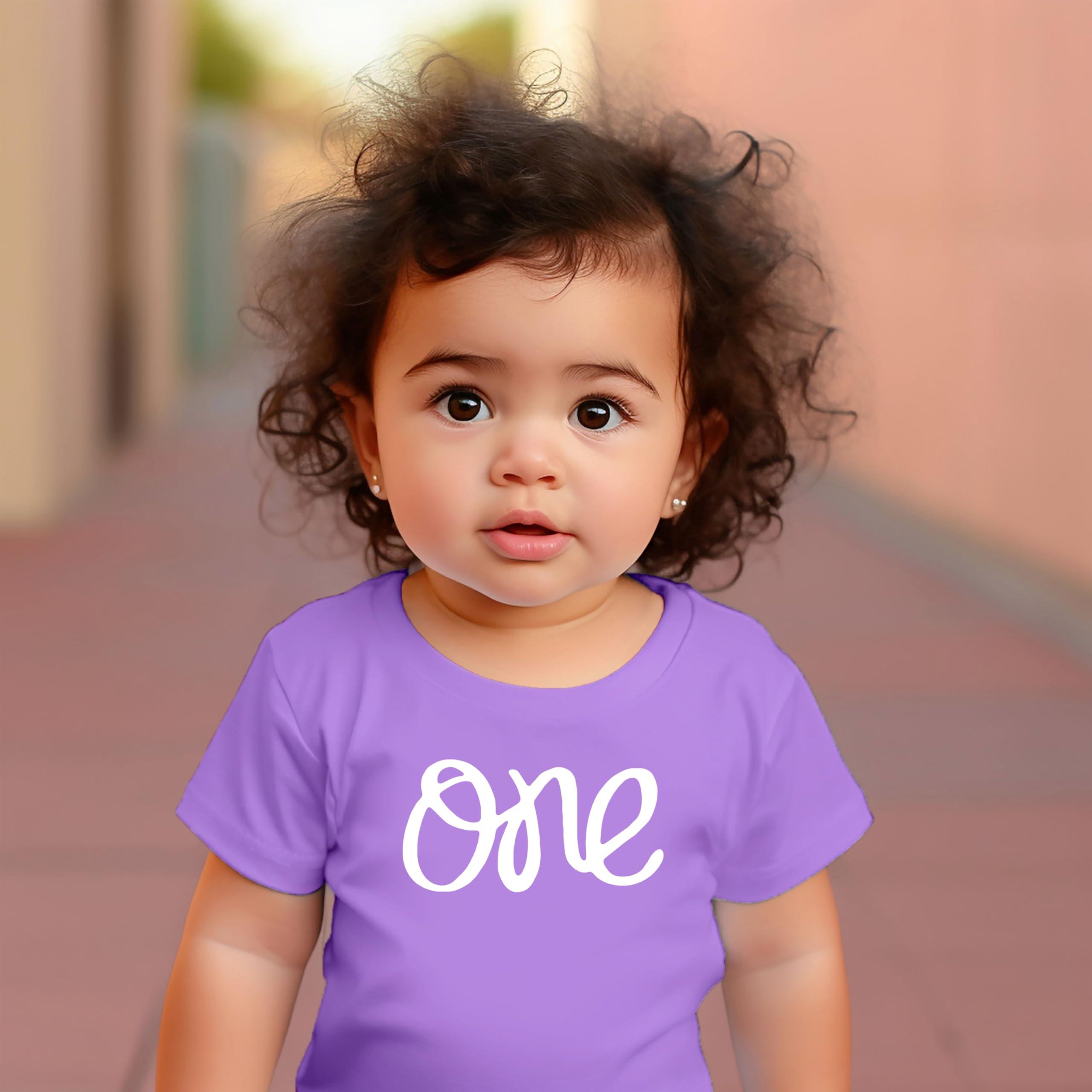 One 1st Birthday Shirt for Baby Girls First Birthday Outfit - Image 4