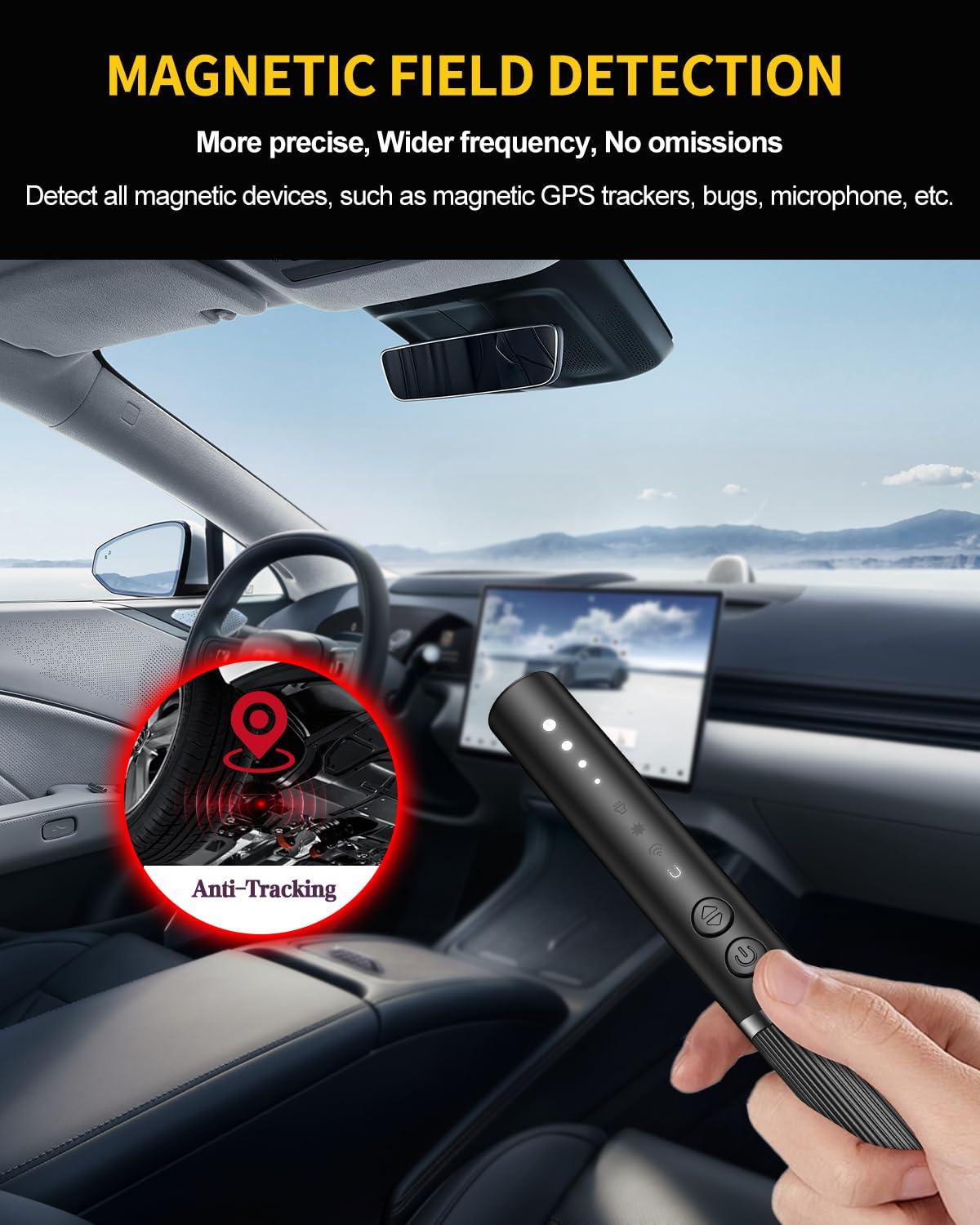 Hidden Camera Detectors, Spy Camera Finder, Hidde GPS Tracking Device Listening Recording Device Detector, Hidden Bug Sweeper and Camera Detector for Travel Hotel Car (Medium) - Image 4