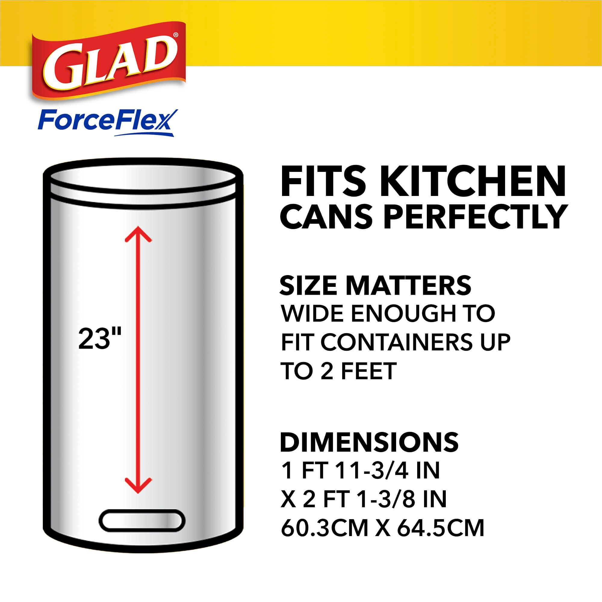 Glad ForceFlex Tall Kitchen Trash Bags, 13 Gal, Fragrance Free, 110 Ct (Package May Vary) - Image 5