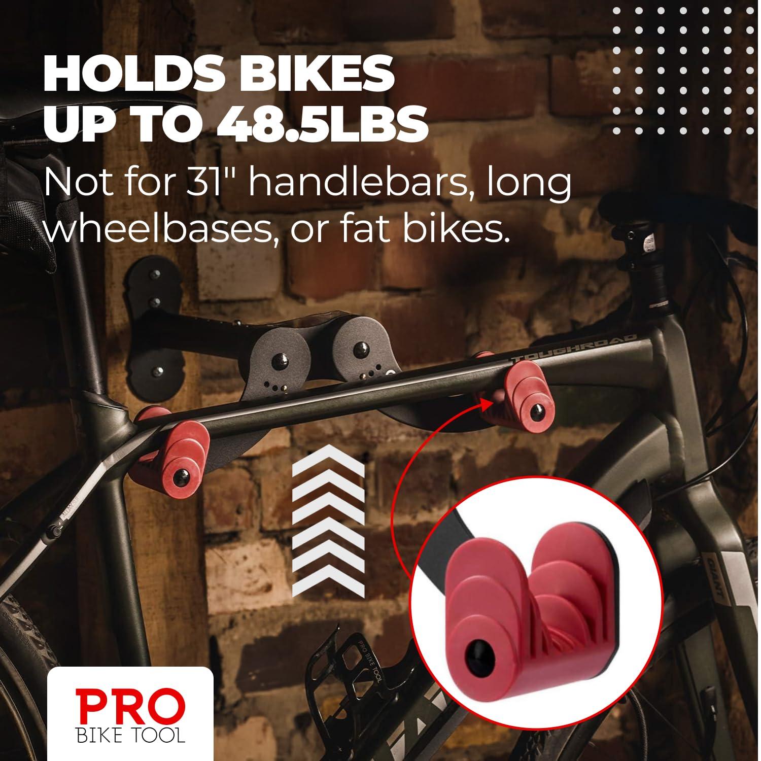 PRO BIKE TOOL Bike Wall Mount - Horizontal Indoor Bike Rack for 1 Bicycle - Bike Rack for Garage - Safe and Secure Bike Hook for Road, Mountain or Hybrid Bikes - Bike Hanger, Bicycle Storage - Image 5