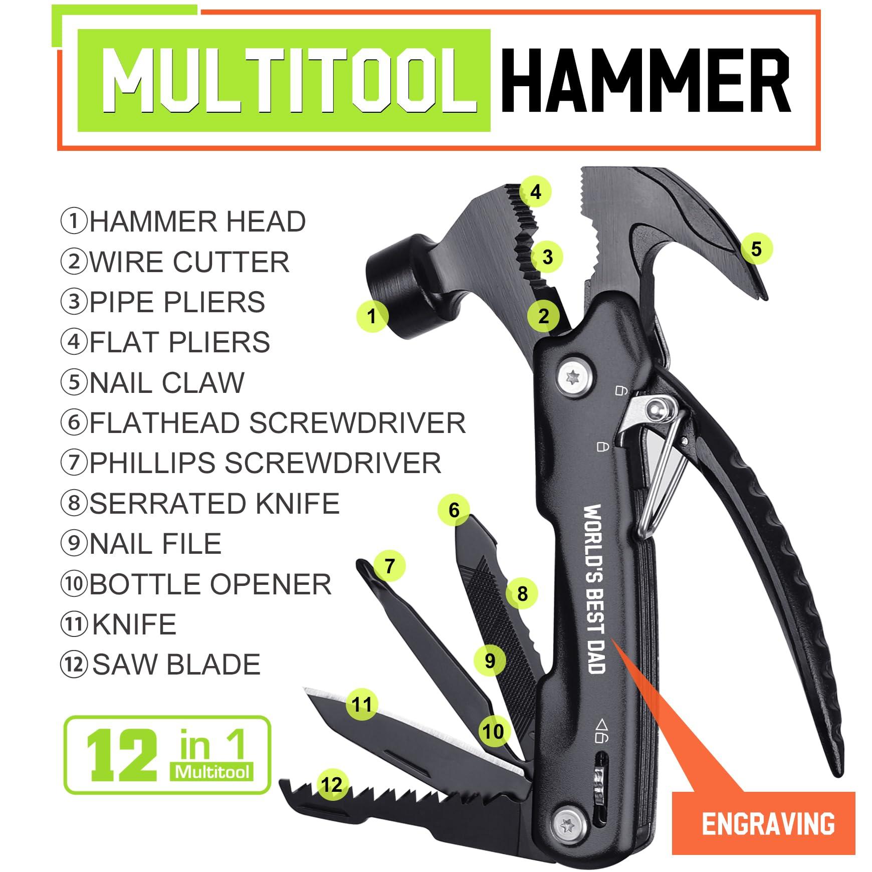 Fathers Day Dad Gifts from Daughter Wife - Gifts for Dad, Dads Gift for Fathers Day - Birthday Gift, Christmas Presents for Father, Husband Stepdad, Men - Multitool Hammer from Daughter Son - Image 4