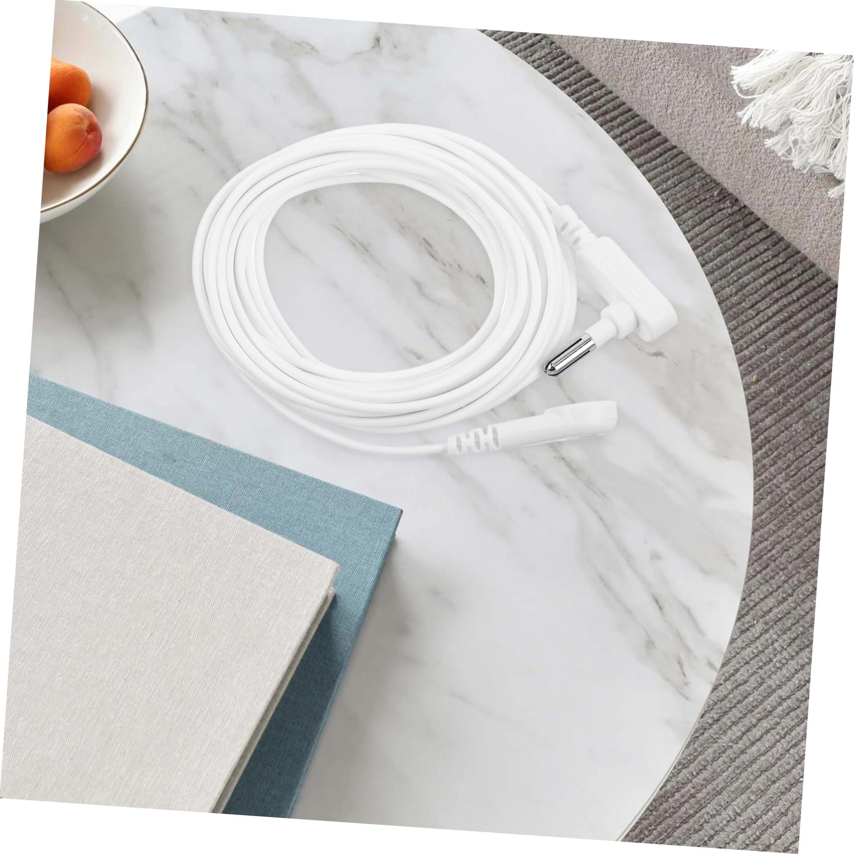 Garneck Ground Wire Accessories Simple Connector Table Pad Grounding Wire Cable Accessories Anti-Static Grounding Wire Power Cord Connector Mouse Pad Grounding Wire Plastic White - Image 2