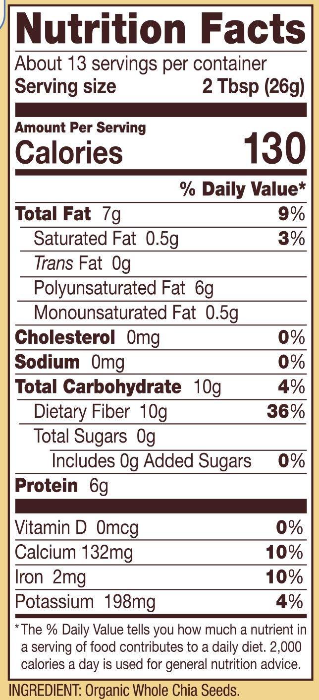 Bob's Red Mill Resealable Organic Chia Seeds 12 Ounce (Pack of 2) - Image 3