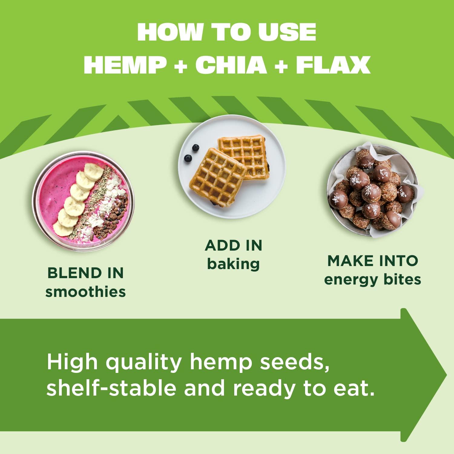 Manitoba Harvest Organic Hemp and Chia and Flax, 7 oz, 8g Plant Based Protein, 5g of Fiber per Serving, Vegan, Keto, Paleo, Omega 3 & 6, Superseed Blend for Smoothies, Baking - Image 4