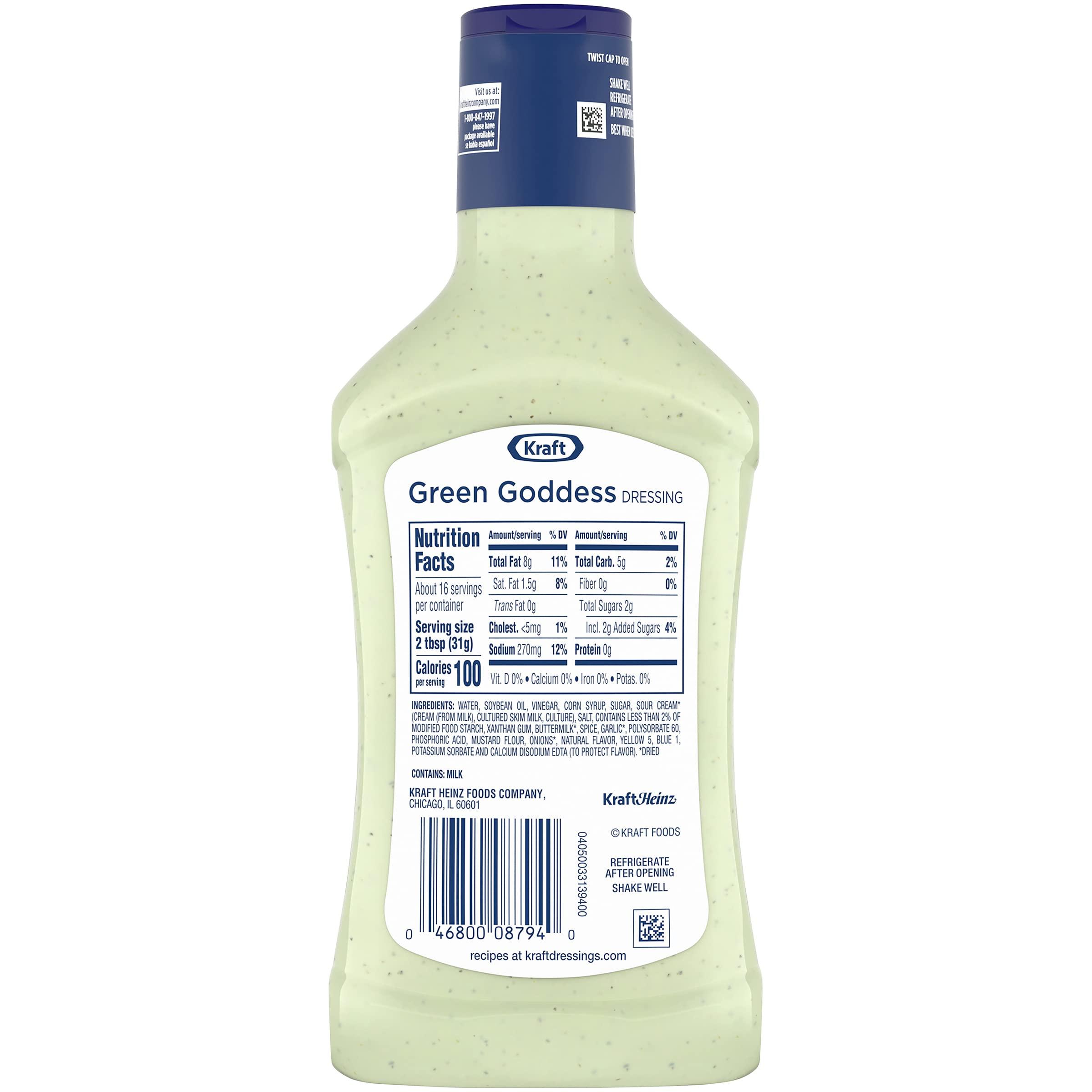 Kraft Green Goddess Salad Dressing (6 ct Pack, 16 fl oz Bottles) - Image 5