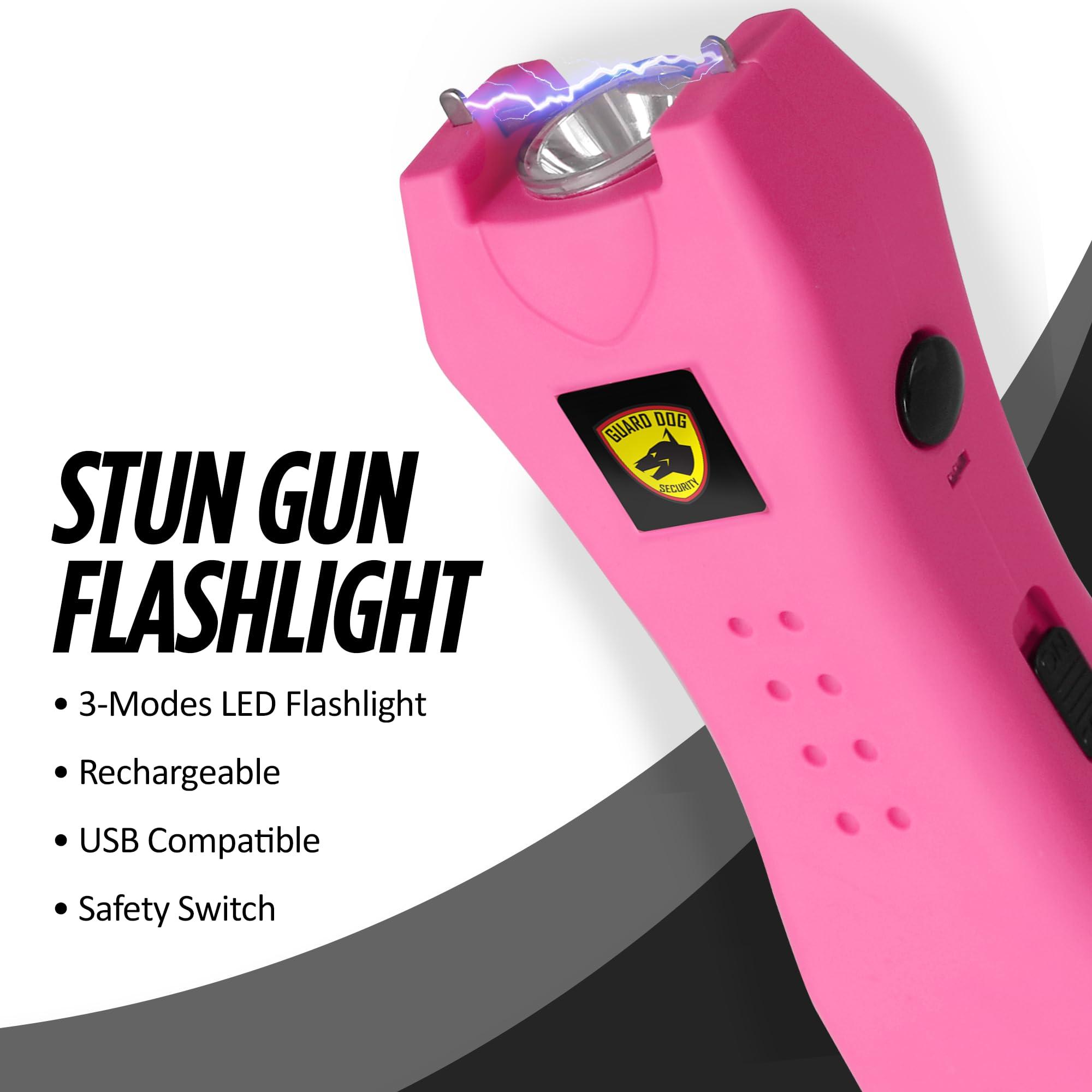 Guard Dog Security Pepper Spray and Stun Gun Flashlight, Rechargeable, Self-Defense Keychain for Women, Pepper Spray Stun Gun Combo, Personal Security Value Set, Rechargeable Flashlight, 0.5 fl oz - Image 2