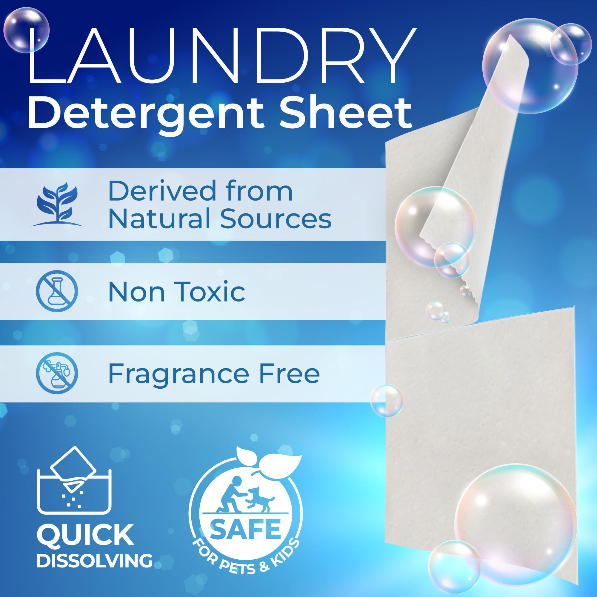 Gull Living Non-Toxic Travel Laundry Detergent Sheets Unscented - 10 Loads Pack - Travel Detergent - Ideal Laundry Eco Soap 5 Sheets - Image 2