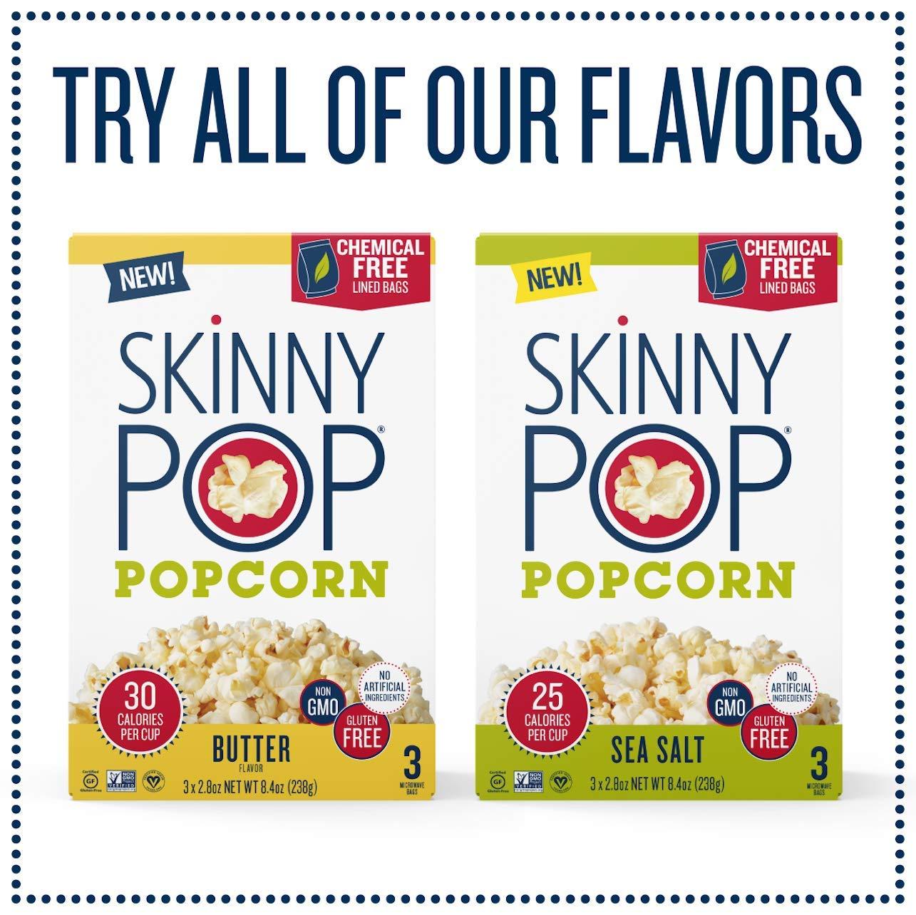 SkinnyPop Popcorn, Butter Microwave, 2.8oz, 12 Boxes (3 Bags per Box) - Image 6