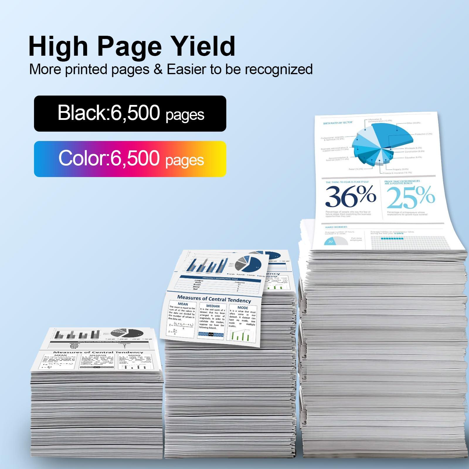 Versalink C600 C605 Toner Cartridge High Yield Replacement for Xerox Versalink C600 C600DT C600DX C600DXF C600DXP C600N C605 C605X C605XLM Printers (BK/C/M/Y) -106R03896 106R03897 106R03898 106R03899 - Image 3