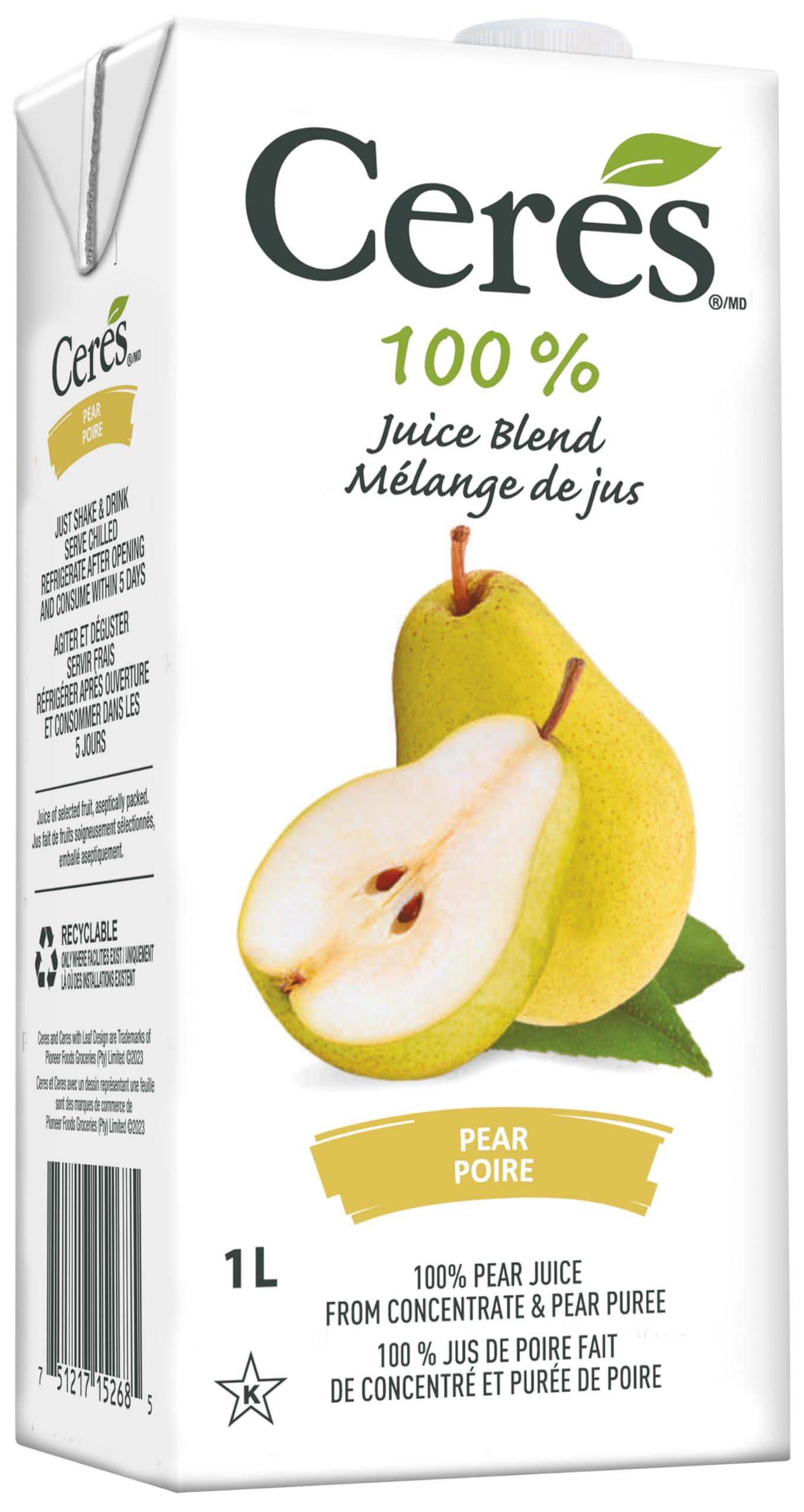Ceres 100% All Natural Pure Fruit Juice Blend, Pear - Gluten Free, Rich in Vitamin C, No Added Sugar or Preservatives, Cholesterol Free - 33.8 FL OZ (Pack of 1) - Image 4